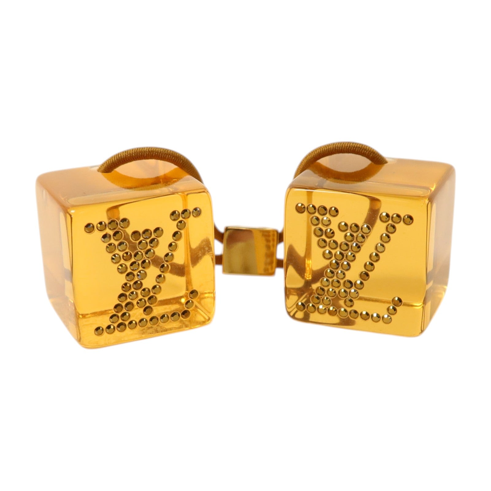 LOUIS VUITTON PVC Hair Cube金扣髮圈
