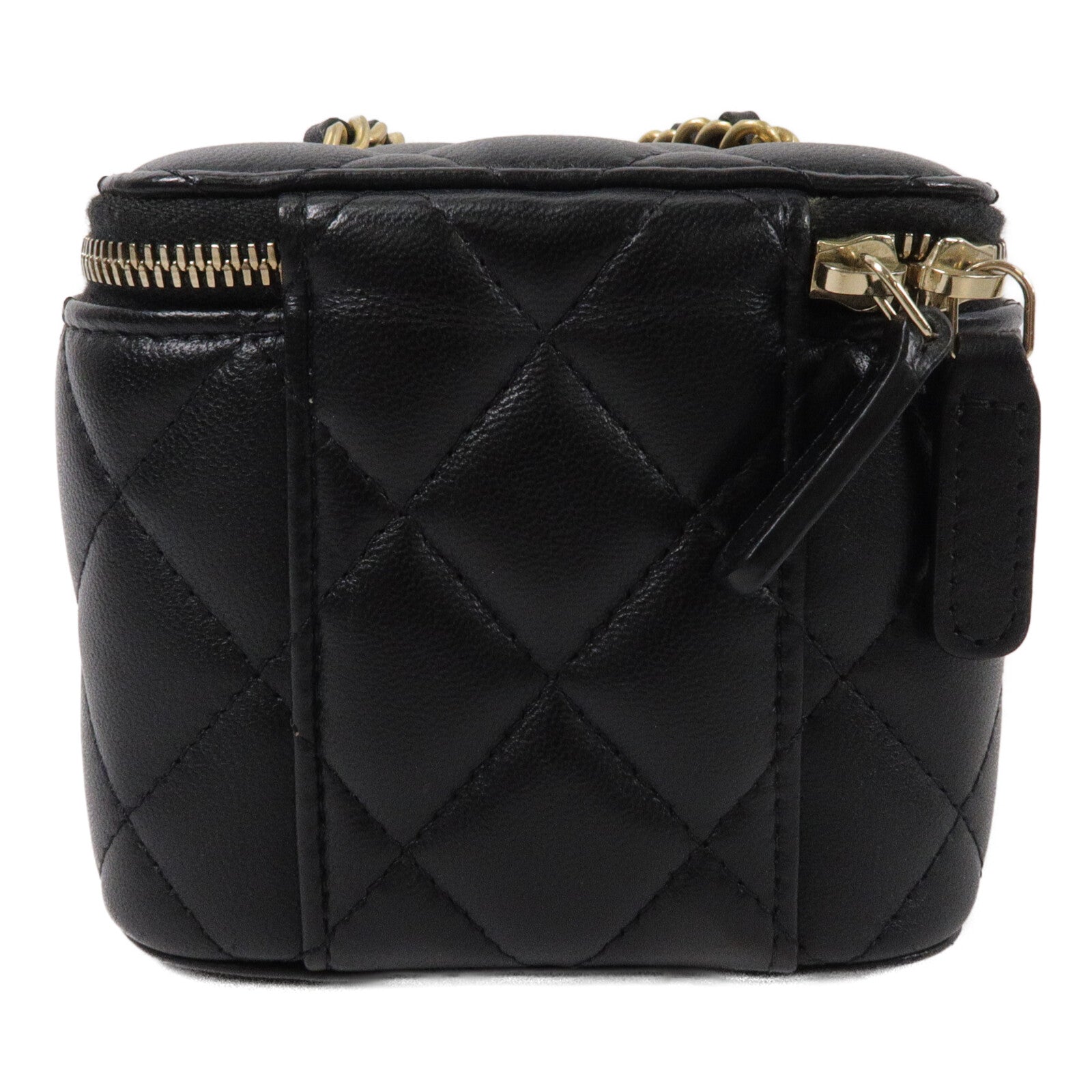 CHANEL 羊皮皮革Mini Vanity Case With Gold Ball鏈帶肩背袋