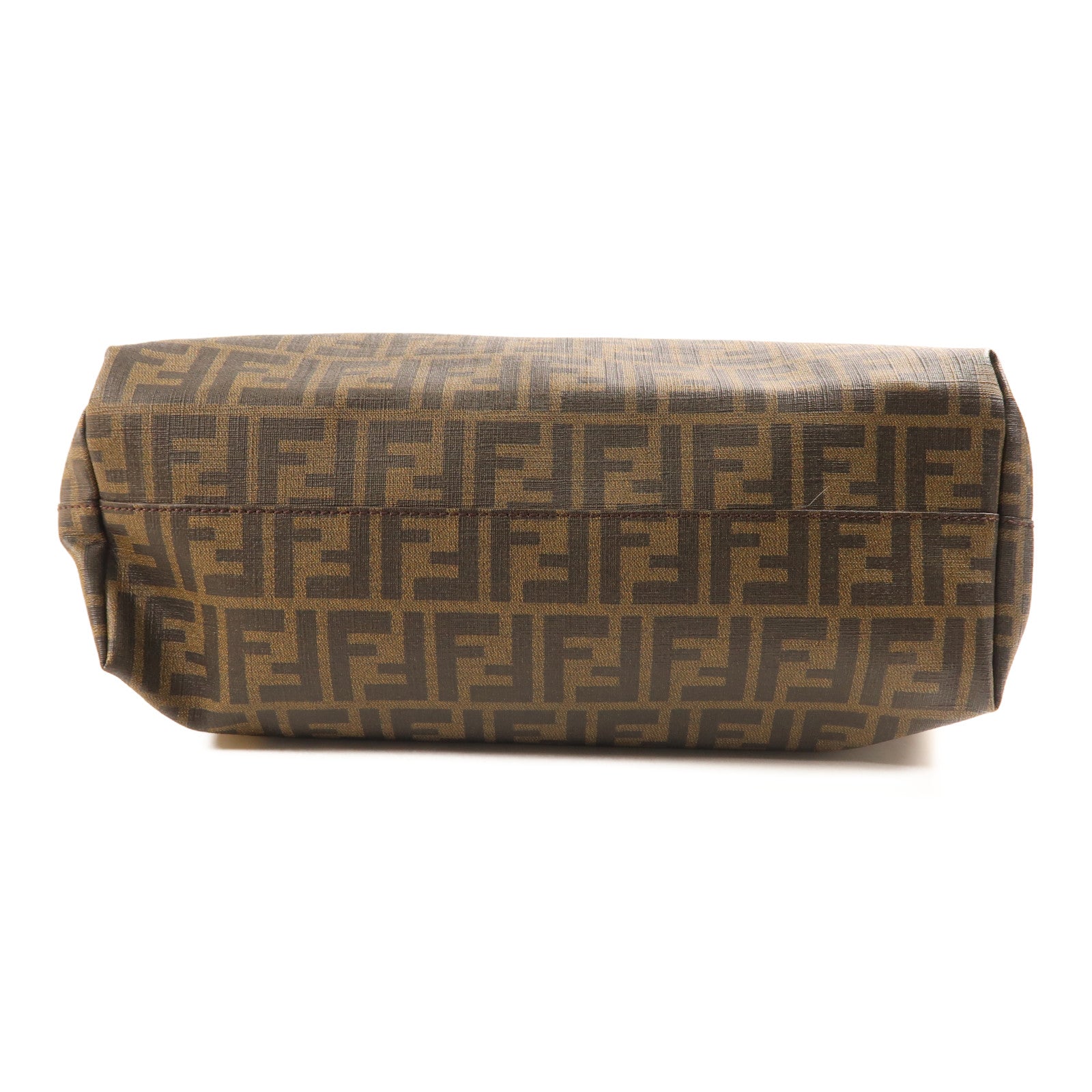 FENDI 塗層帆布Tote Bag金扣肩背袋