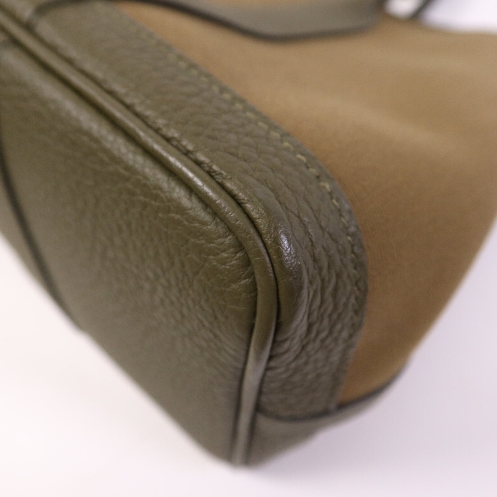 HERMES 帆布Garden Party TPM銀扣手挽袋Canopee