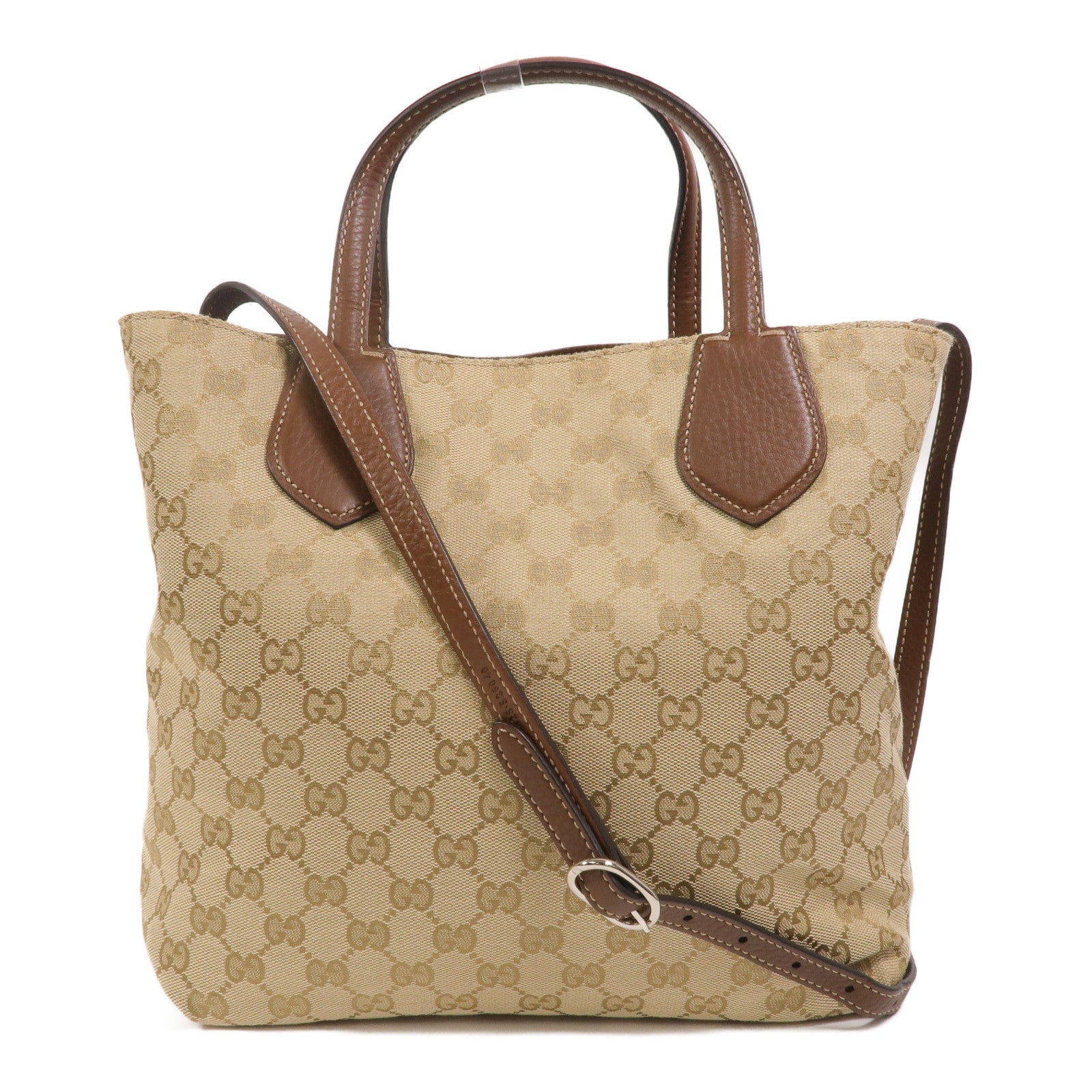 GUCCI 帆布/牛皮皮革GG Reversible Ramble Tote Bag手挽肩背兩用袋