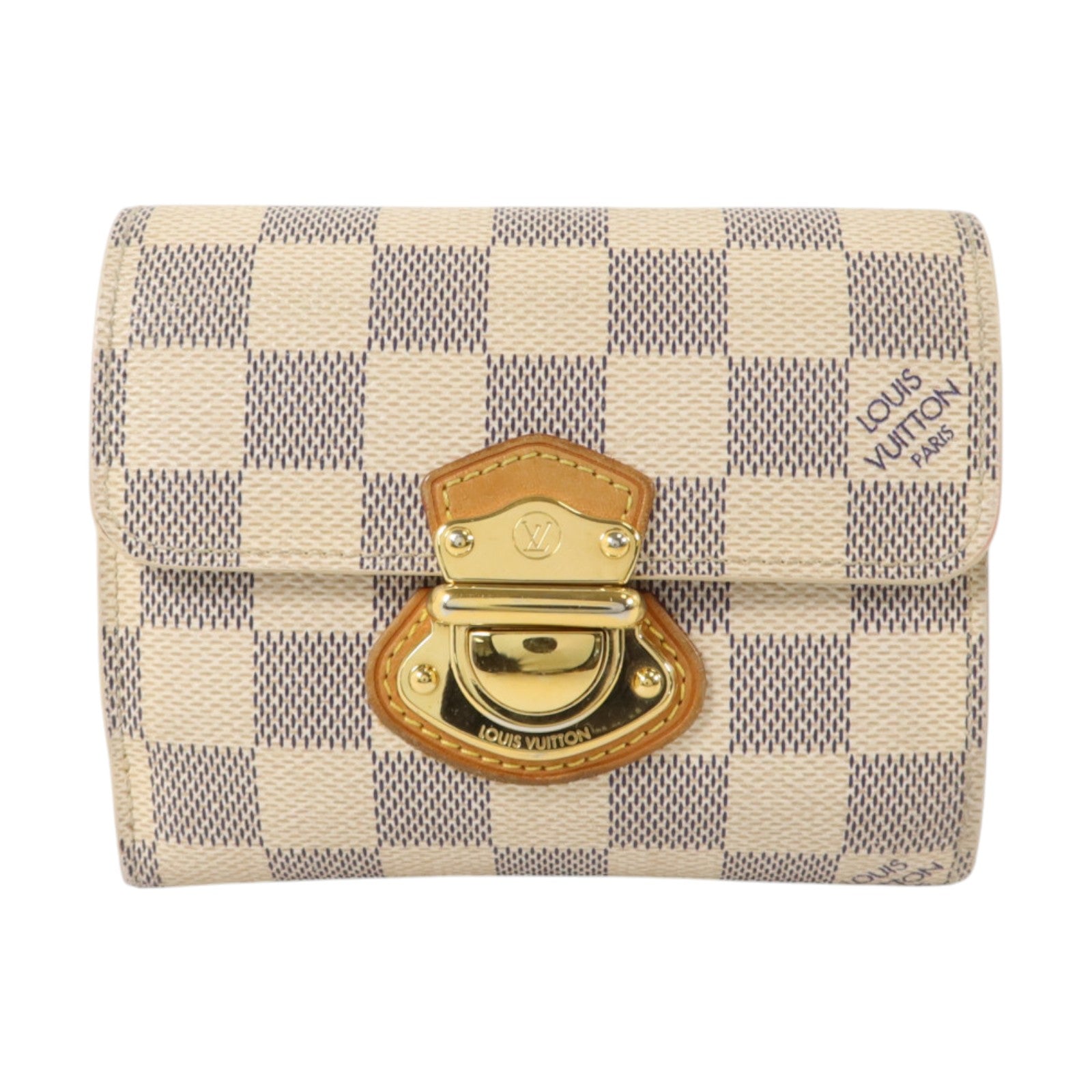 LOUIS VUITTON Damier Azur Portefeuille Joy Wallet金扣錢包