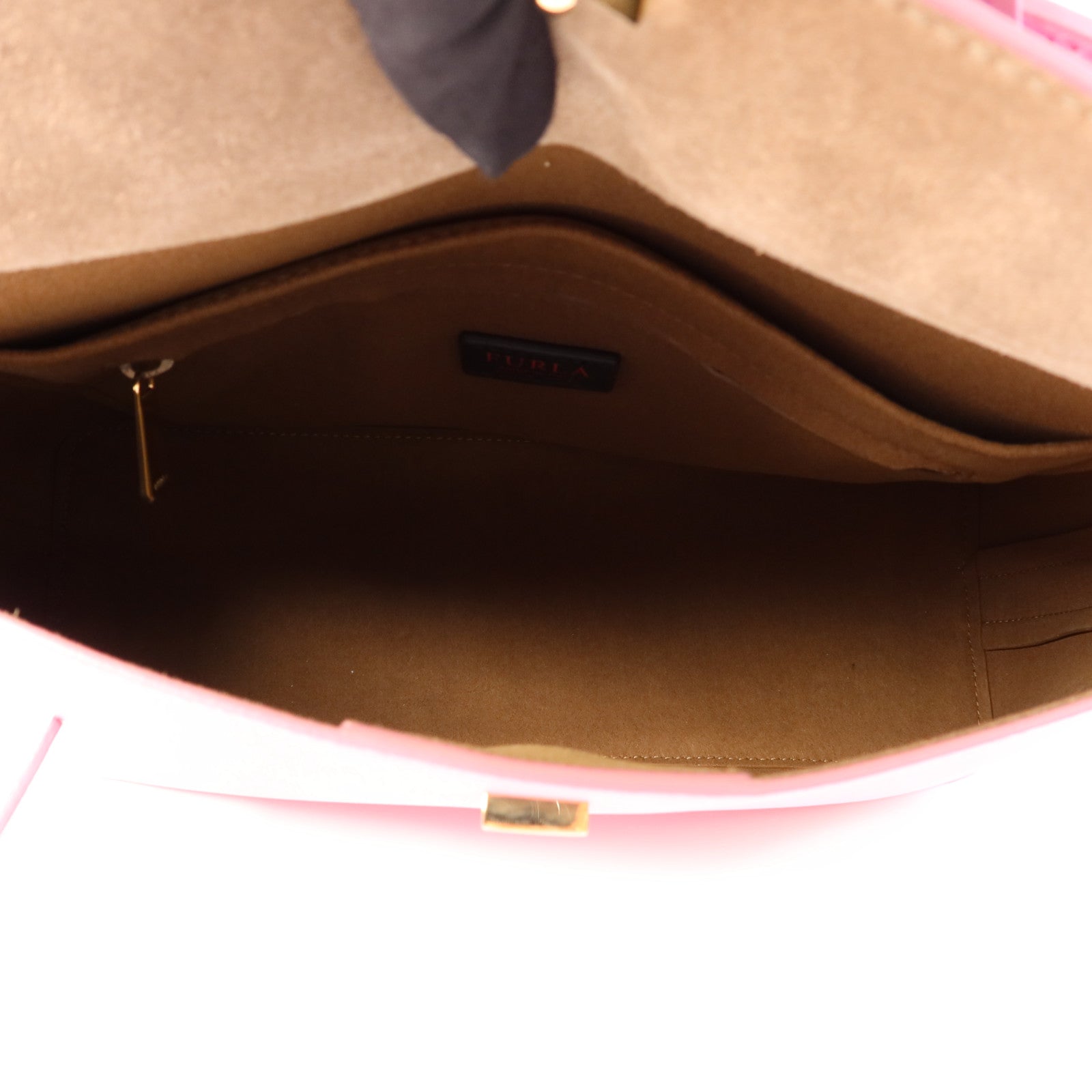 Furla 牛皮皮革2 Way Shoulder金扣手挽肩背兩用袋