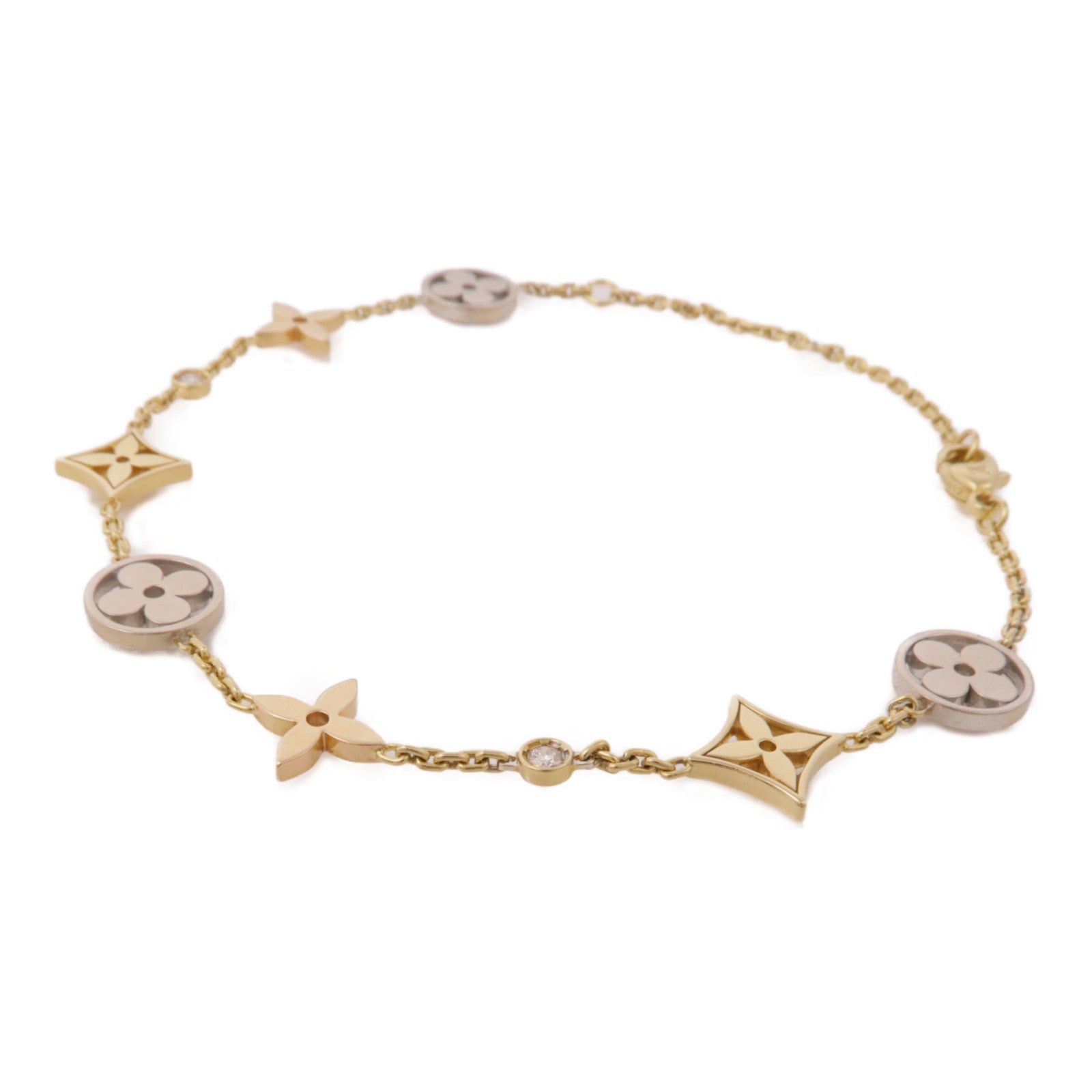 LOUIS VUITTON 18K黃金/18K白金/18K玫瑰金Idylle Blossom Bracelet手鏈
