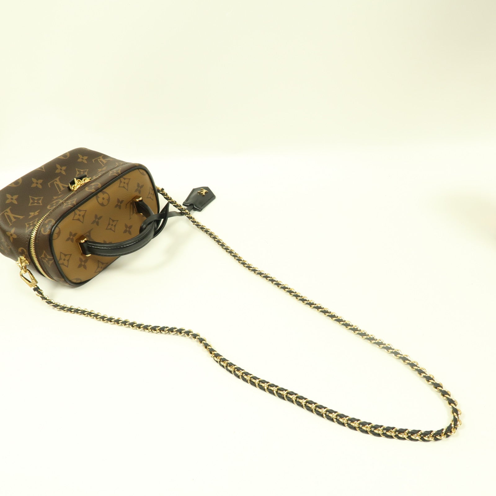 LOUIS VUITTON LV GHW Vanity 2 Way Bag Handbag M45165 Monogram Reverse Brown