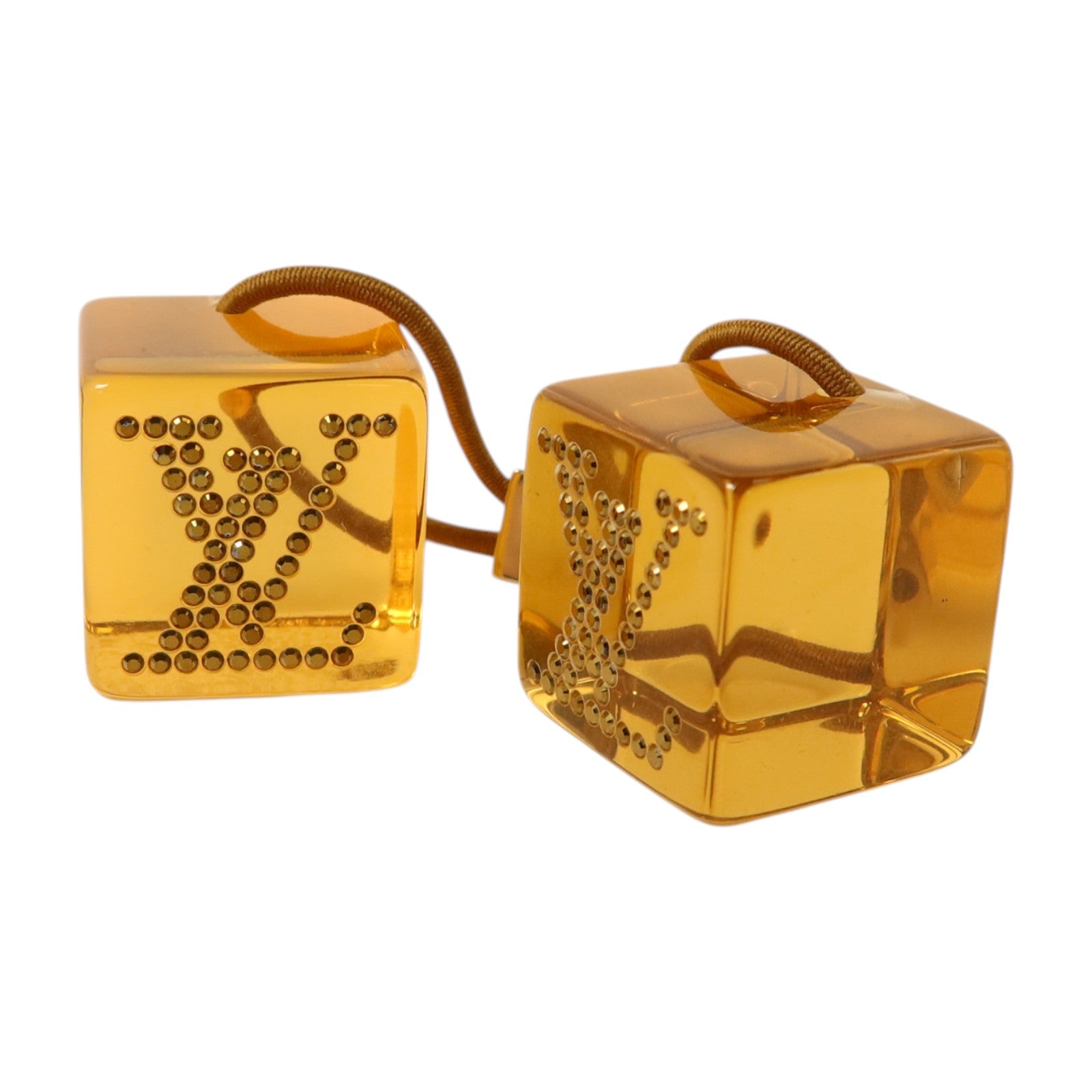 LOUIS VUITTON PVC Hair Cube金扣髮圈