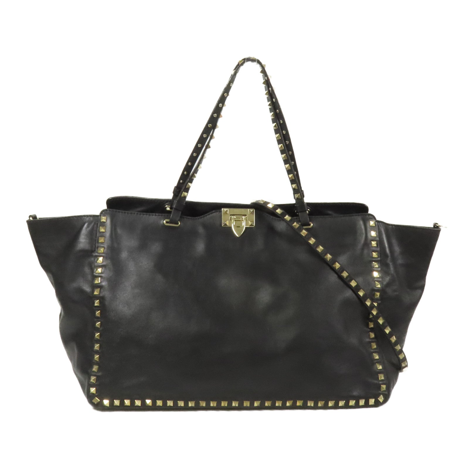 Valentino 牛皮皮革Rockstud金扣手挽肩背兩用袋
