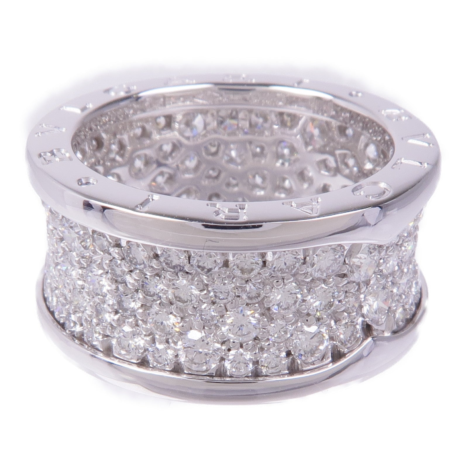 BVLGARI 18K白金B-Zero1 Diamond Ring鑽石戒指Bvlgari#51/US#5.5