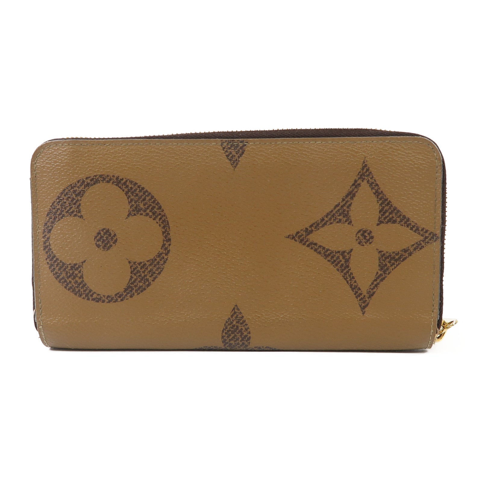 LOUIS VUITTON Monogram Zipper Long Wallet金扣長錢包啡色