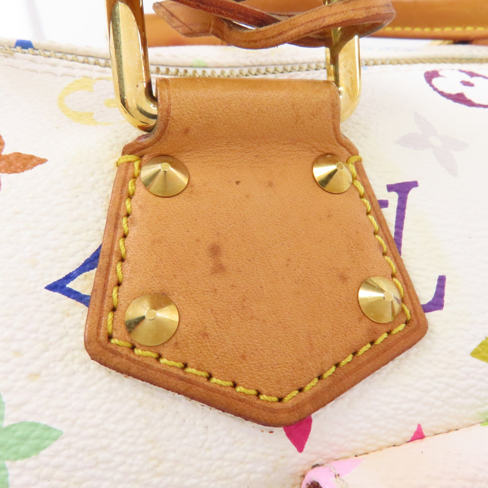 LOUIS VUITTON Monogram Multicolor Multi Speedy 30金扣手挽袋白色/多色