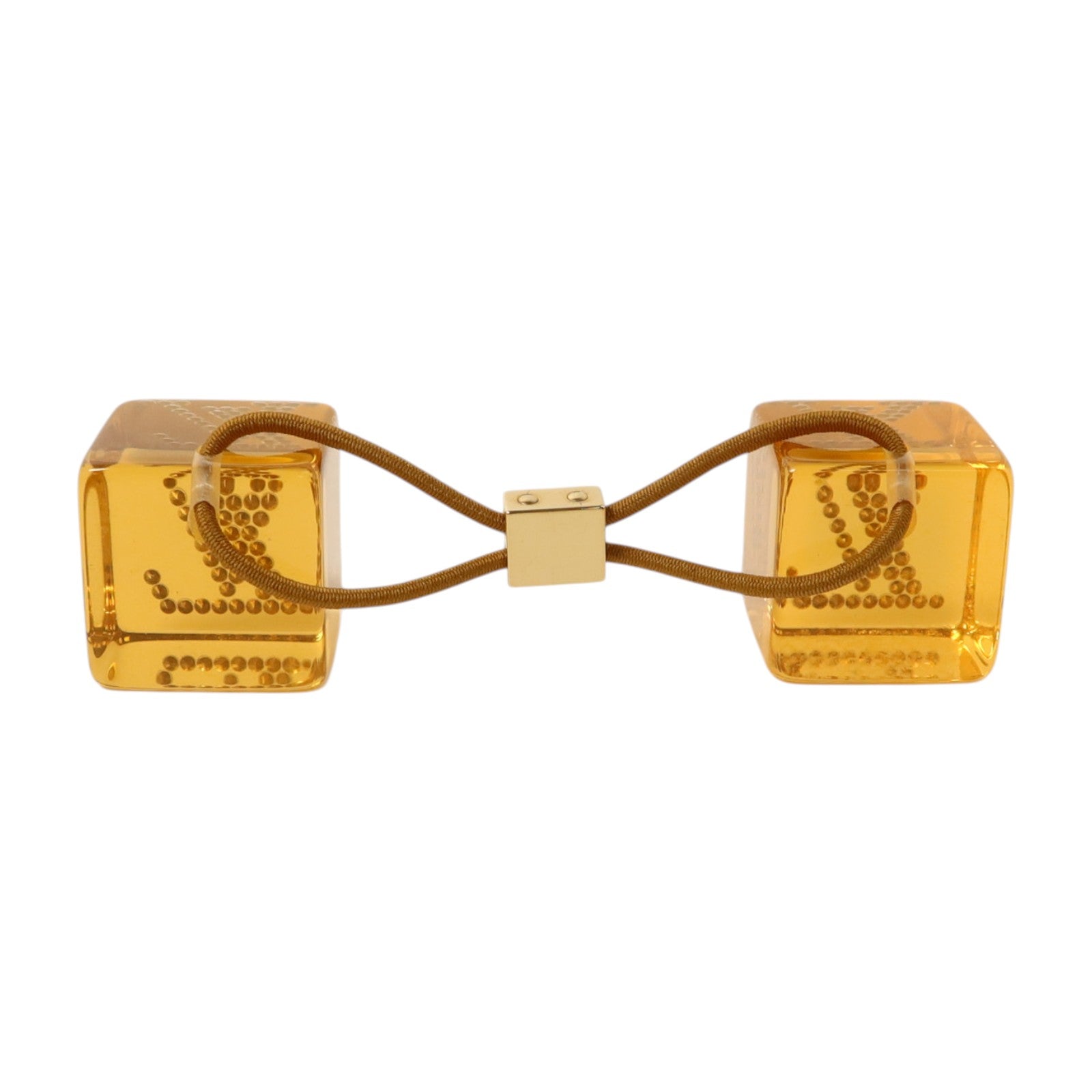 LOUIS VUITTON PVC Hair Cube金扣髮圈