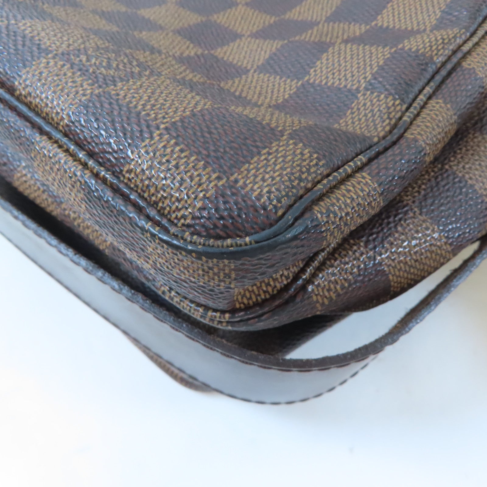 LOUIS VUITTON Damier Naviglio金扣肩背袋啡色