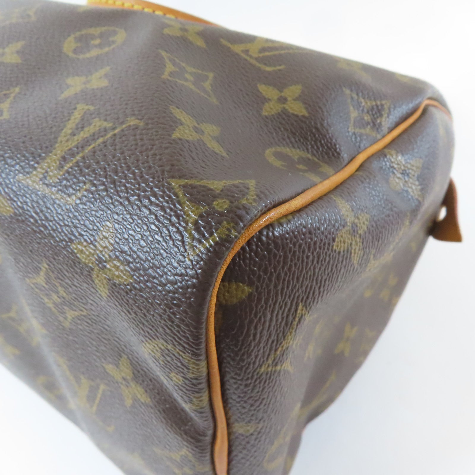 LOUIS VUITTON Monogram Speedy 25金扣手挽袋啡色