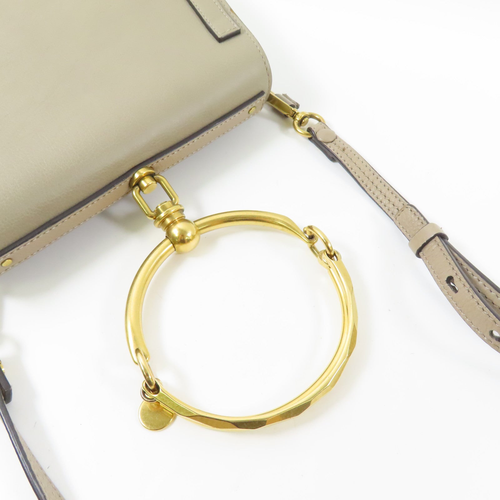 Chloe 【激減優惠】牛皮皮革Nile Bag金扣手挽肩背兩用袋
