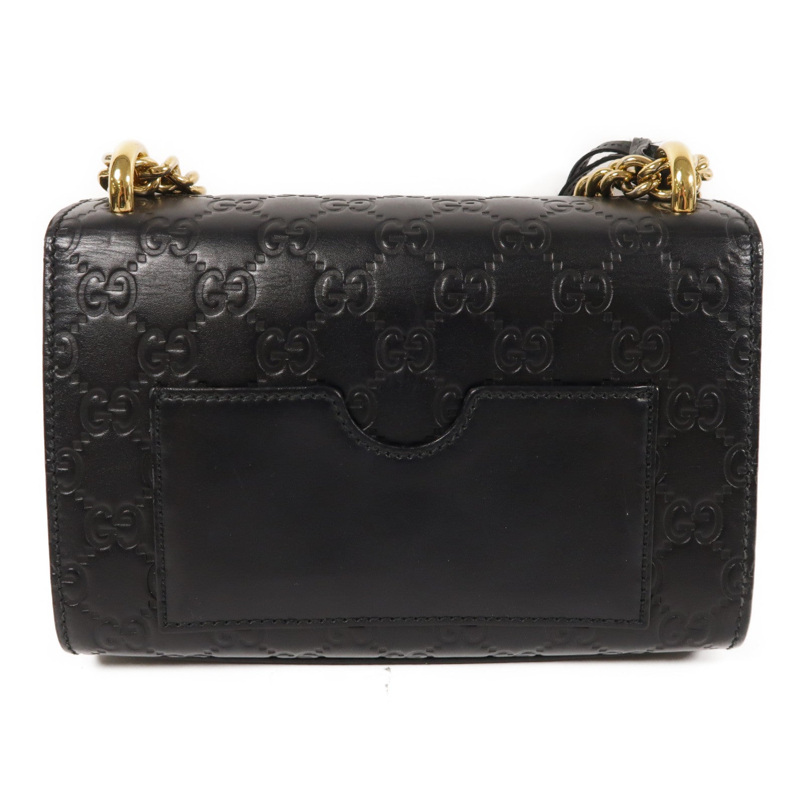 GUCCI 牛皮皮革Shoulder Bag金扣鏈帶肩背袋