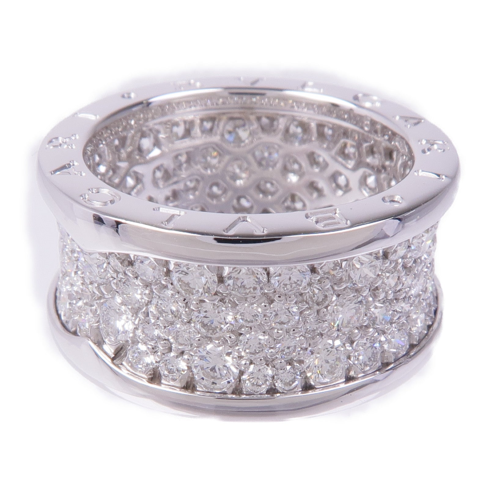 BVLGARI 18K白金B-Zero1 Diamond Ring鑽石戒指Bvlgari#51/US#5.5