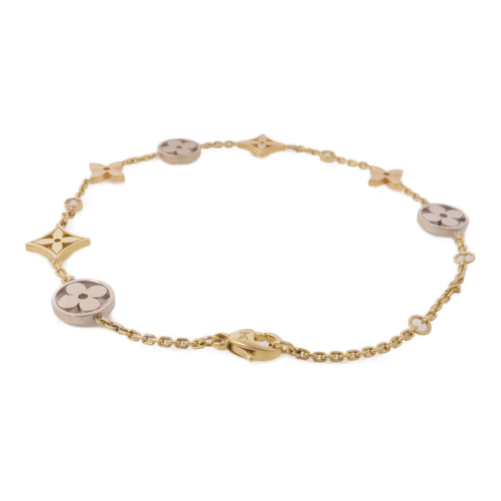 LOUIS VUITTON 18K黃金/18K白金/18K玫瑰金Idylle Blossom Bracelet手鏈