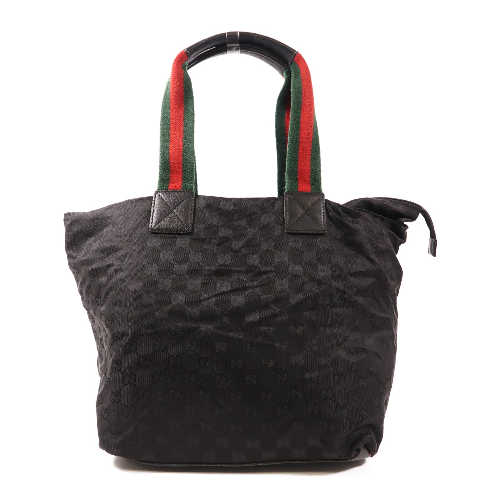 GUCCI GG Shoulder Tote Bag 131231 Nylon Black