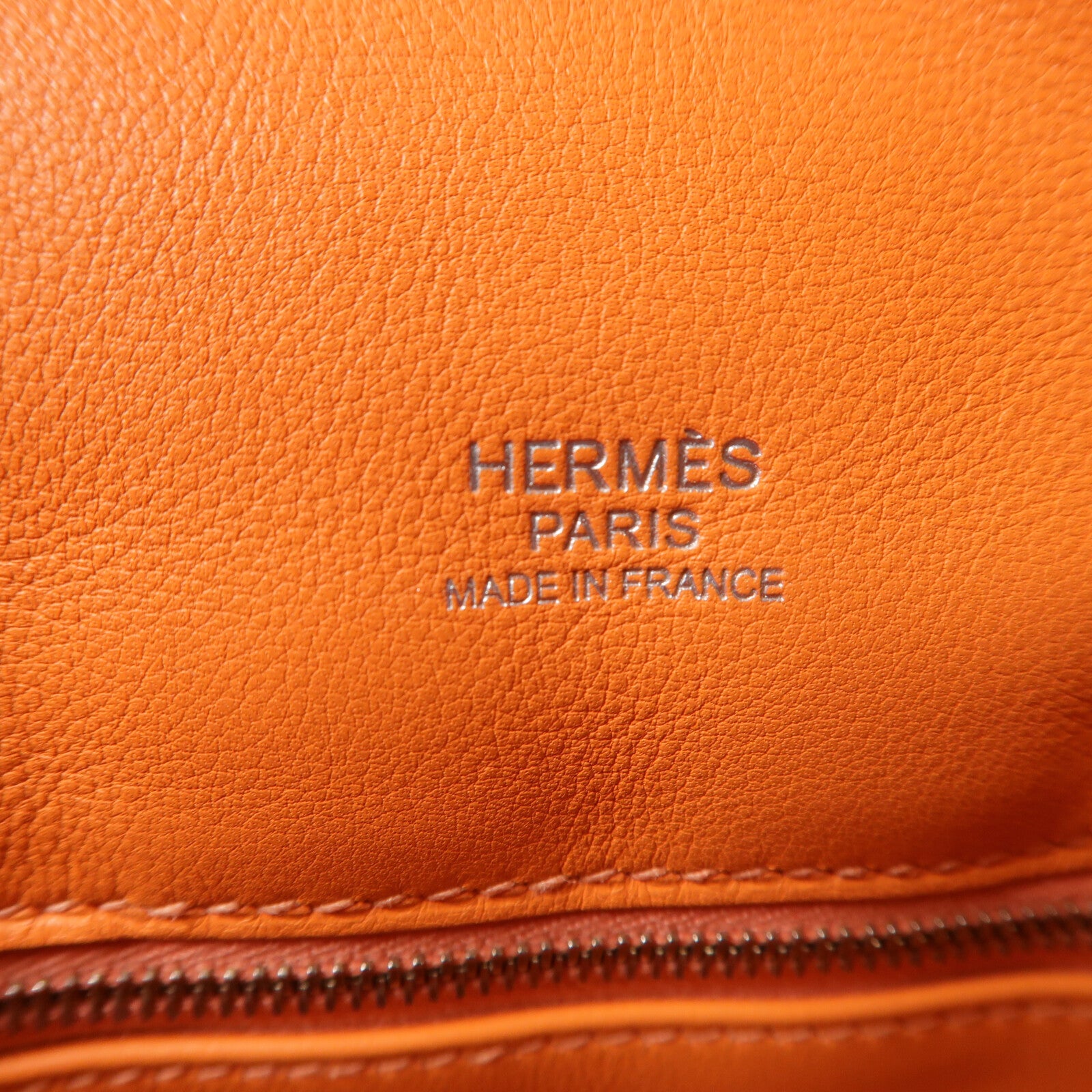 HERMES Swift皮革Mini Berline銀扣肩背袋Feu