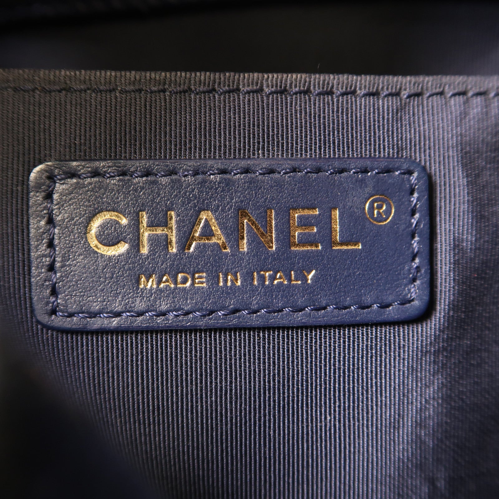 CHANEL CC GHW Bucket Bag 2 Way Shoulder Bag Handbag AS0895 Calfskin Leather Navy