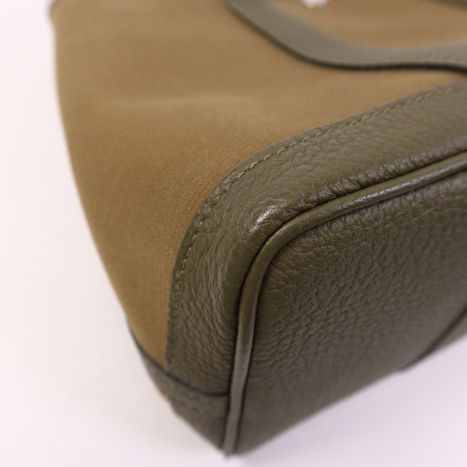 HERMES 帆布Garden Party TPM銀扣手挽袋Canopee