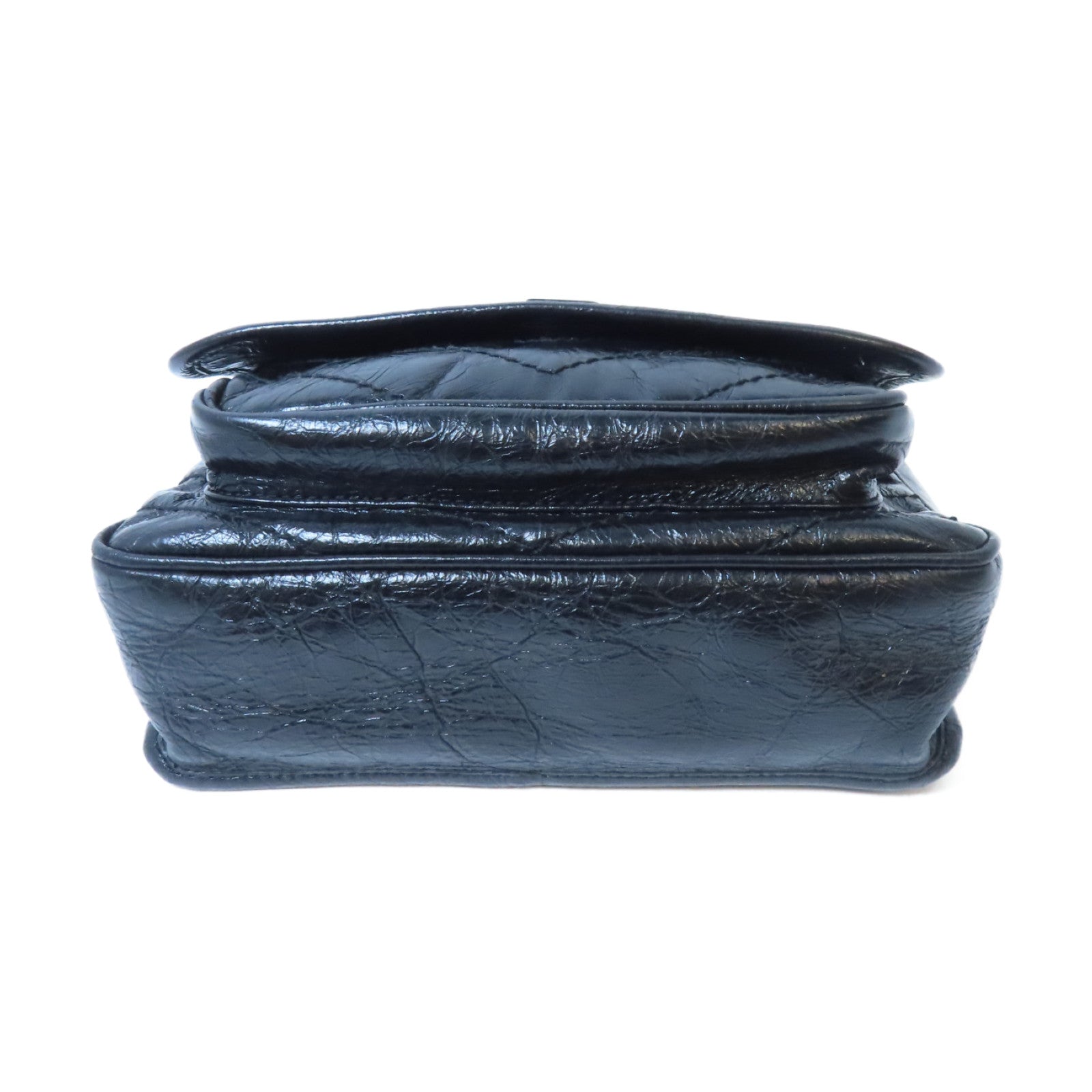 SAINT LAURENT 牛皮皮革Niki Baby銀扣鏈帶肩背袋黑色