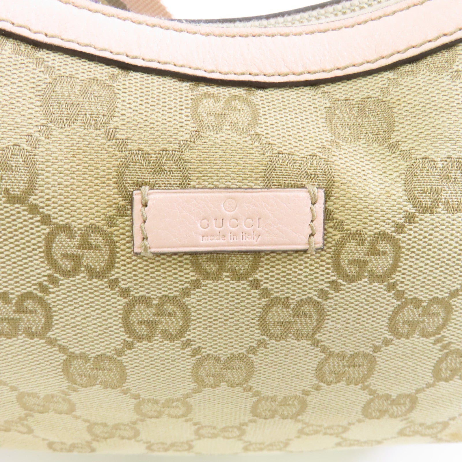 GUCCI 帆布Shoulder Bag金扣肩背袋啡色粉紅色