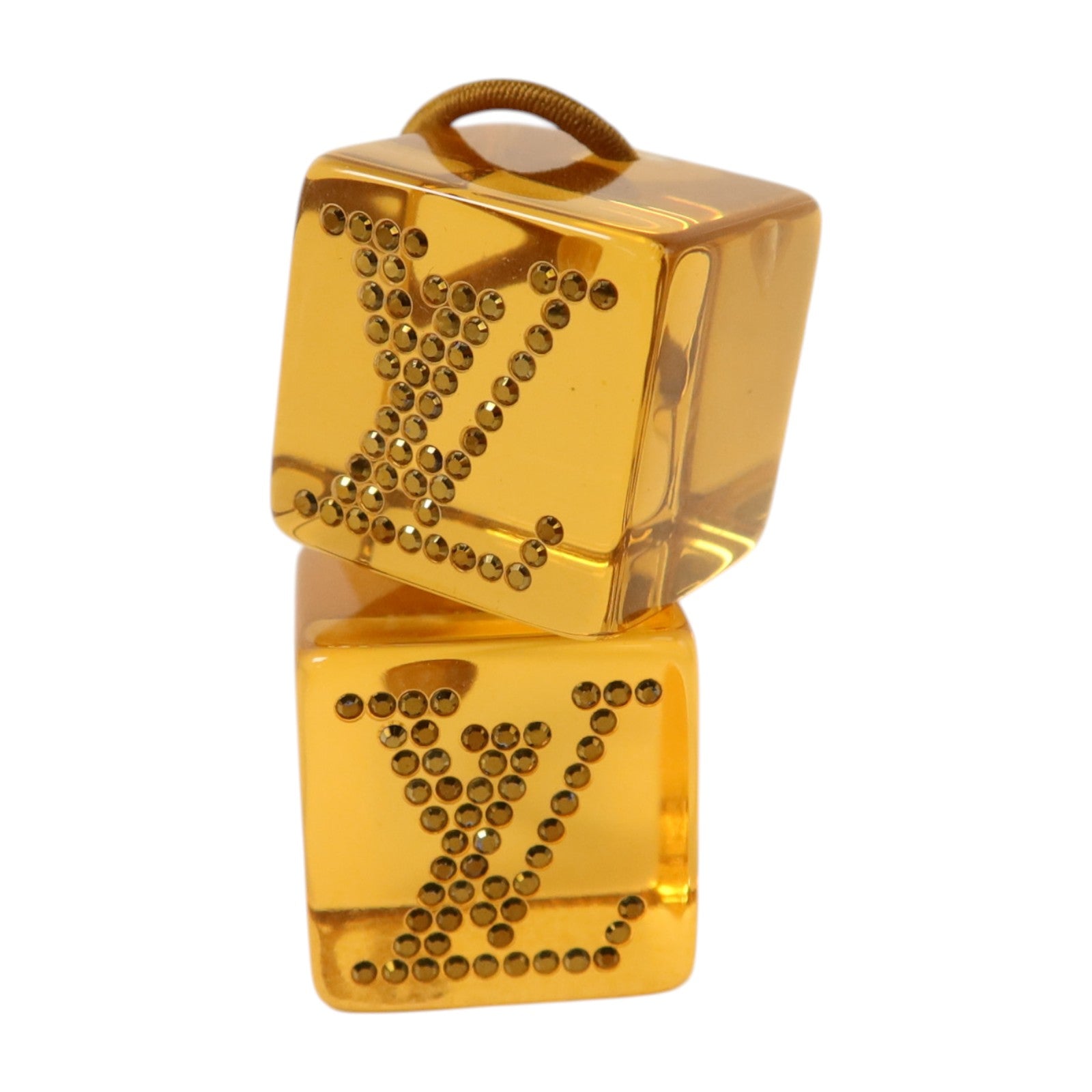 LOUIS VUITTON PVC Hair Cube金扣髮圈