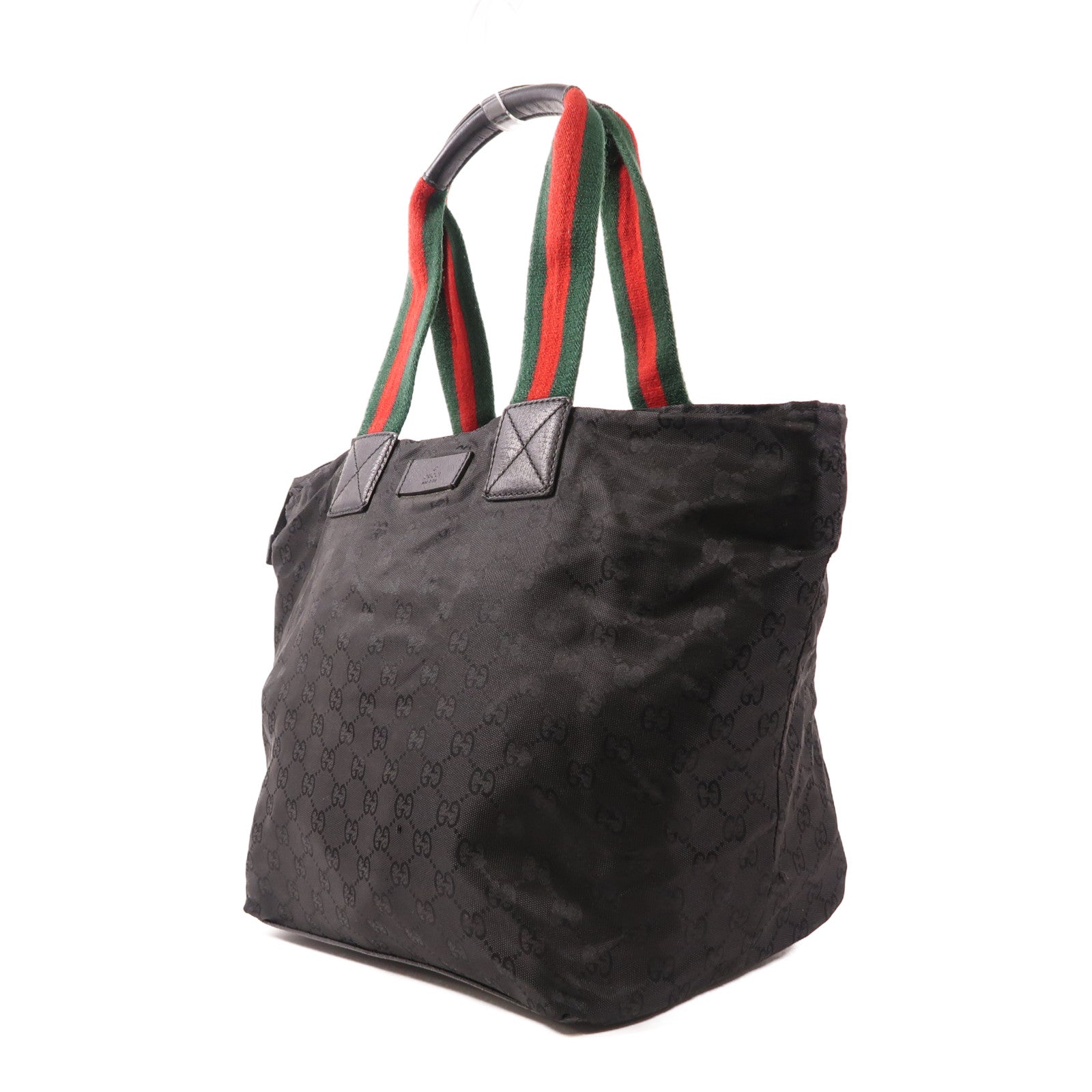 GUCCI GG Shoulder Tote Bag 131231 Nylon Black