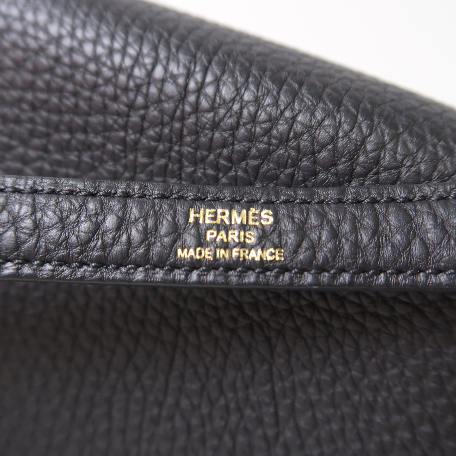 HERMES Togo皮革Kelly 28 Touch金扣手挽肩背兩用袋黑色