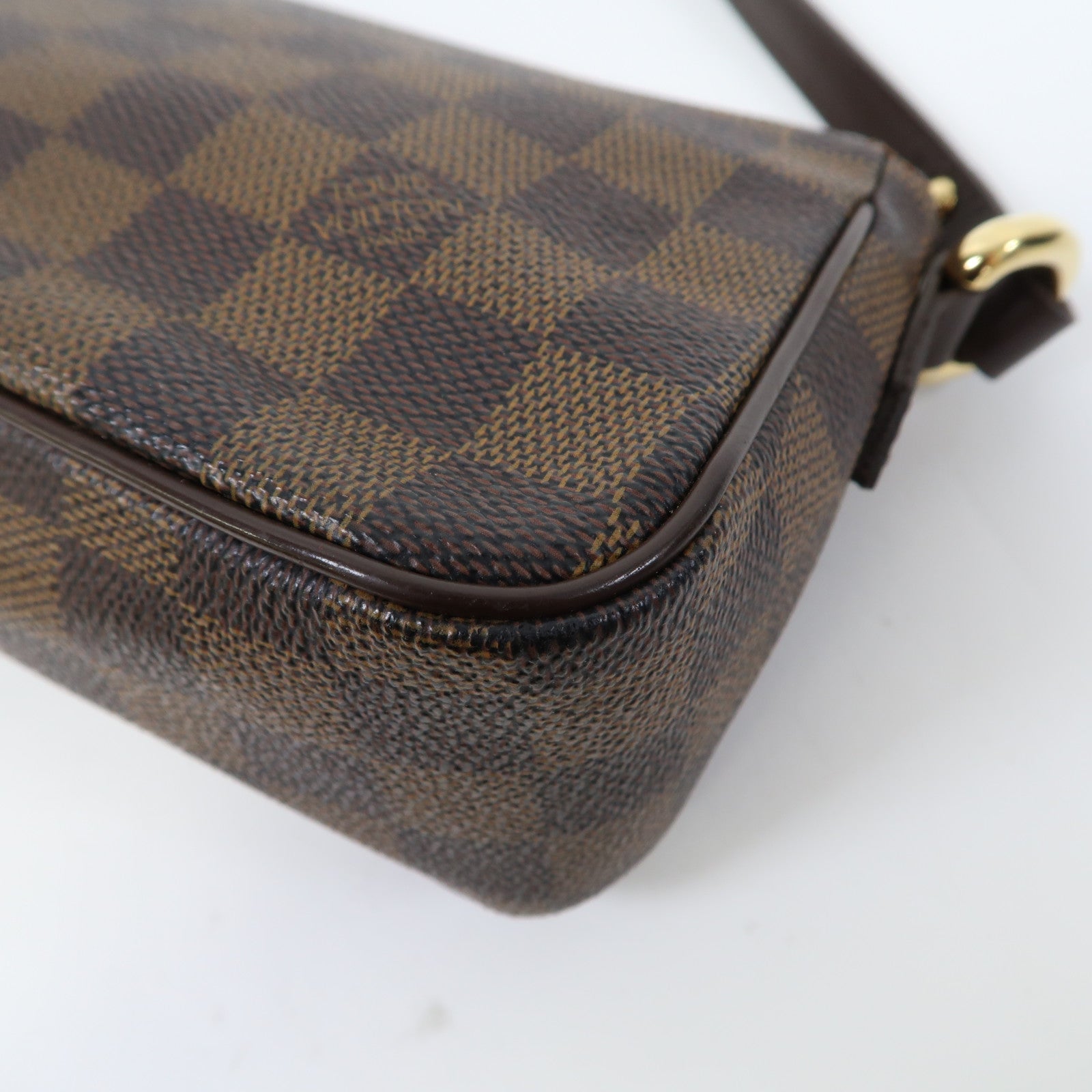 LOUIS VUITTON Damier Ebene Ravello PM金扣肩背袋啡色
