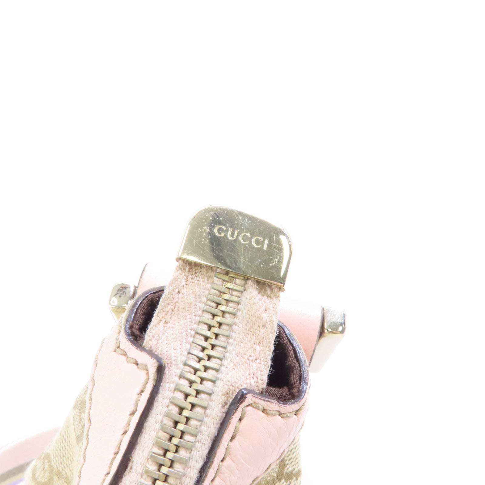 GUCCI 帆布Shoulder Bag金扣肩背袋啡色粉紅色