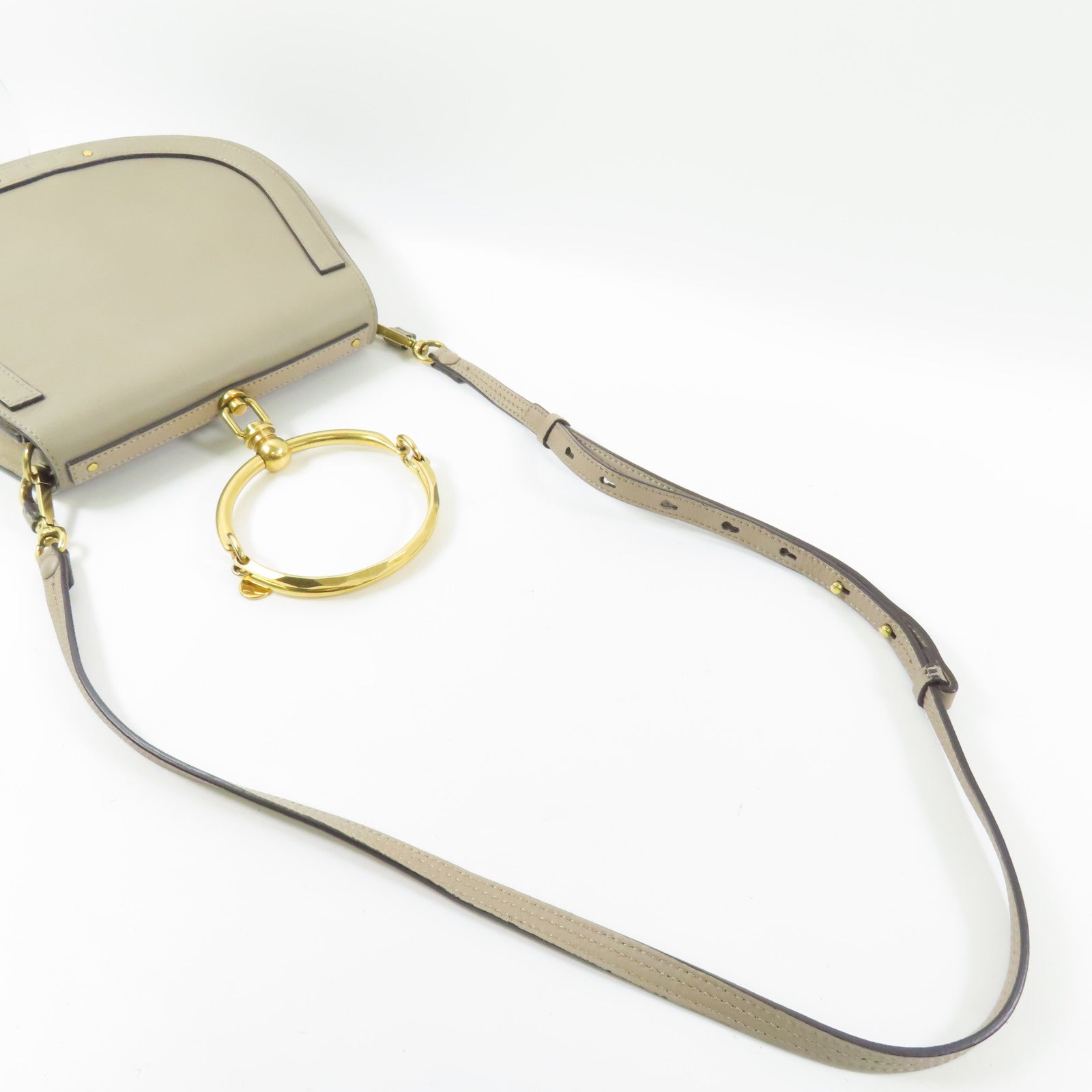 Chloe 【激減優惠】牛皮皮革Nile Bag金扣手挽肩背兩用袋