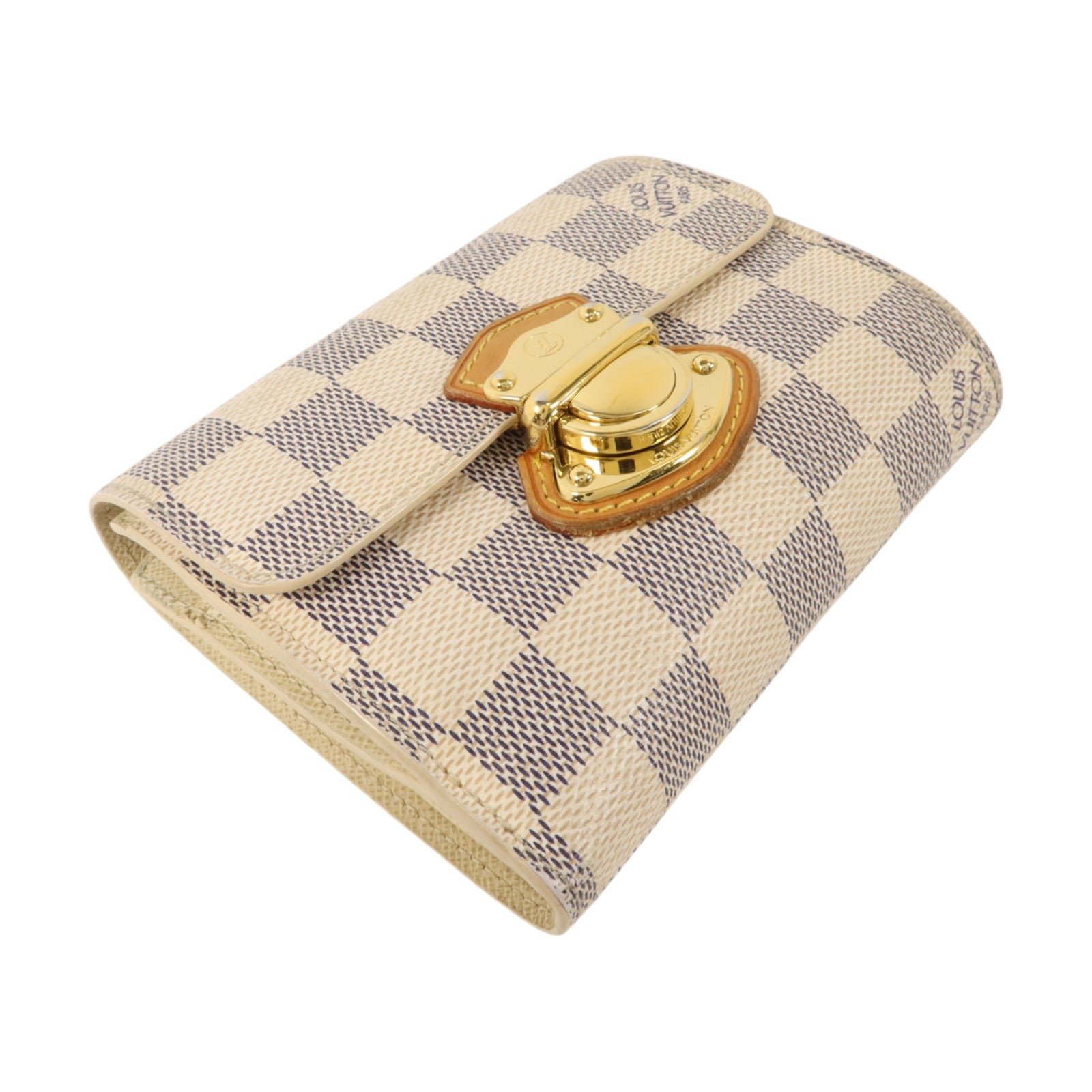 LOUIS VUITTON Damier Azur Portefeuille Joy Wallet金扣錢包