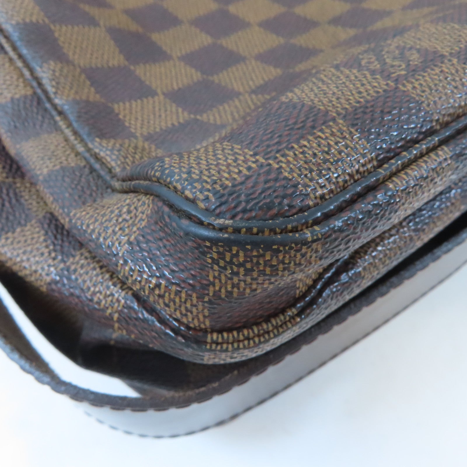 LOUIS VUITTON Damier Naviglio金扣肩背袋啡色