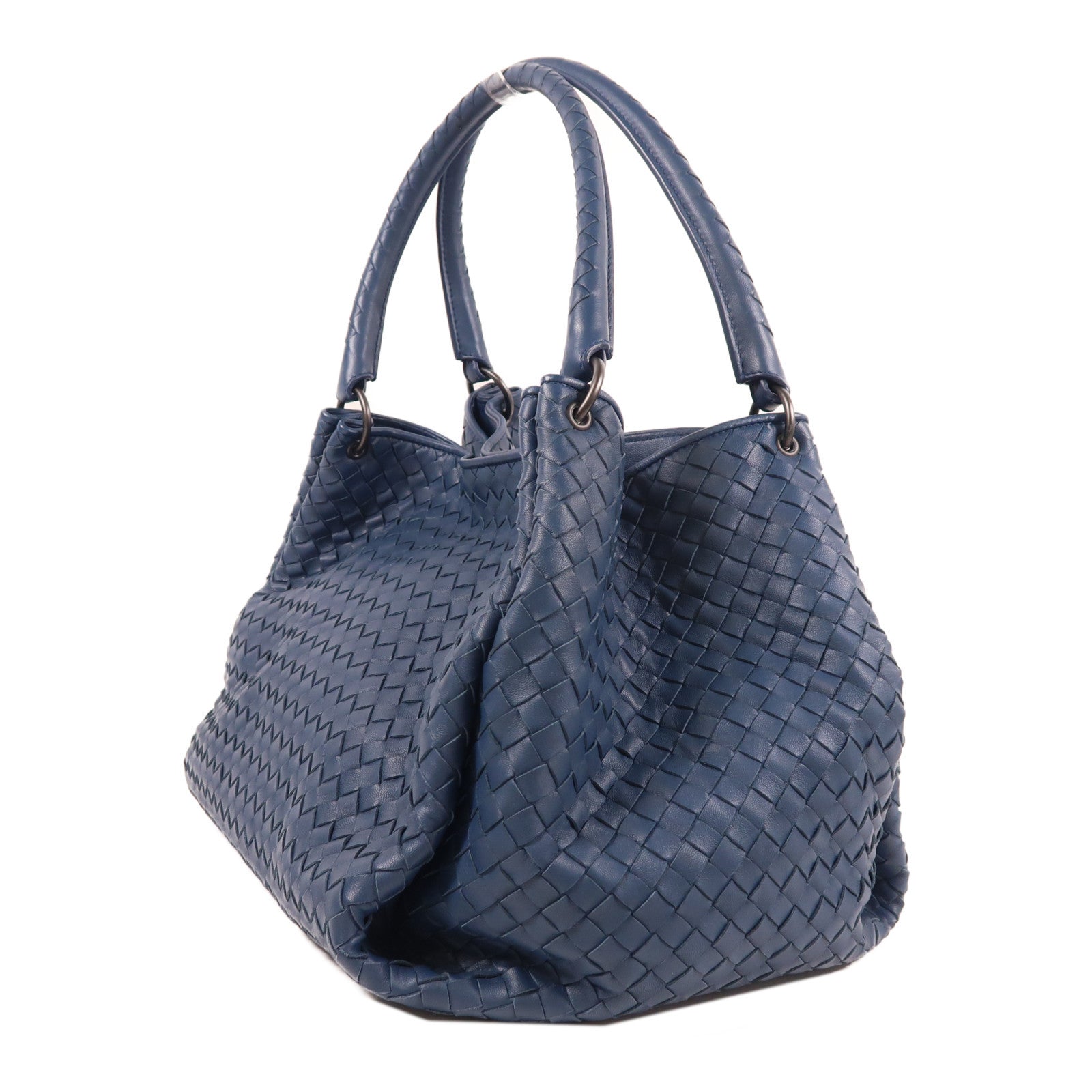 BOTTEGA VENETA 牛皮皮革Tote Bag肩背袋藍色