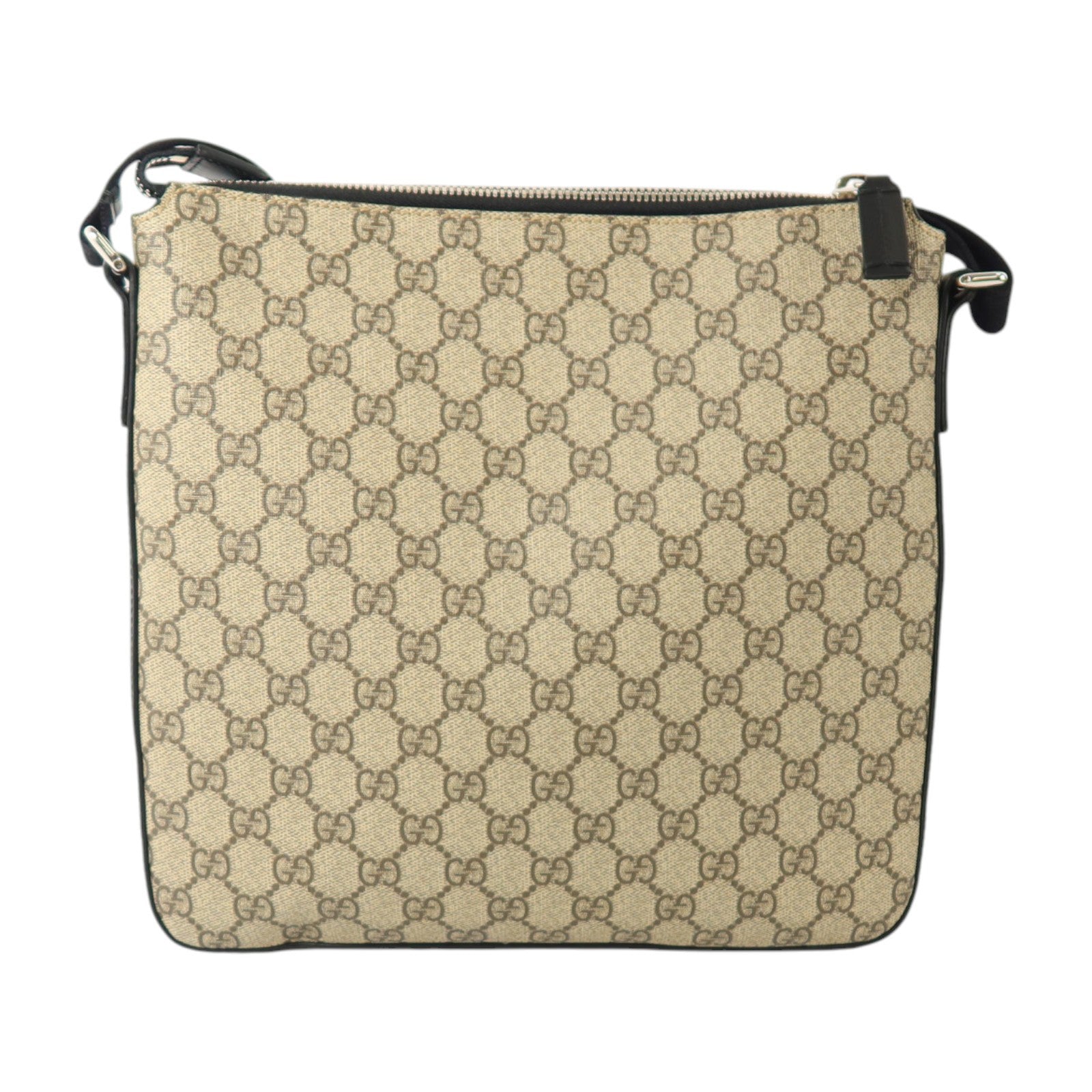 GUCCI 塗層帆布Shoulder Bag銀扣肩背袋