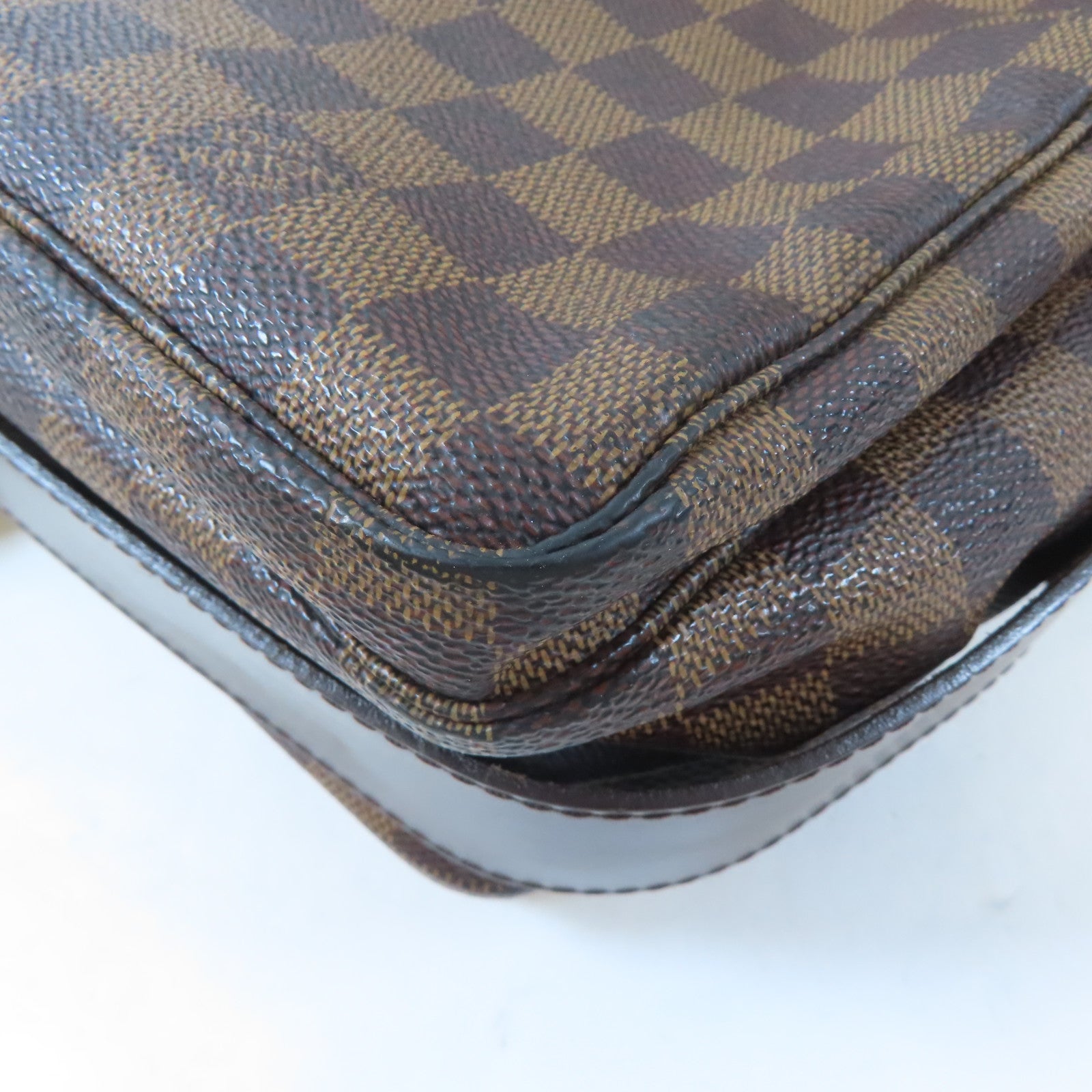 LOUIS VUITTON Damier Naviglio金扣肩背袋啡色