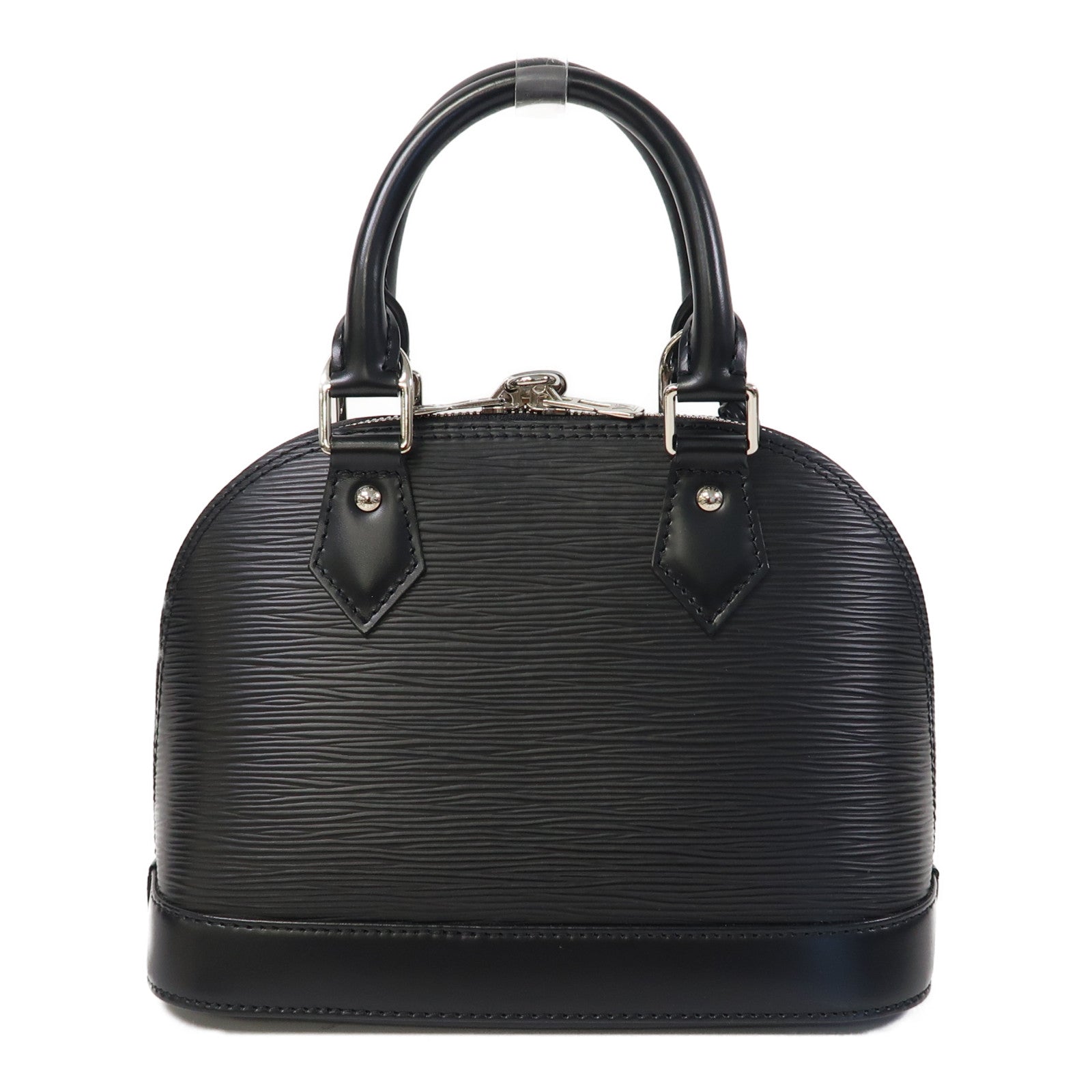 LOUIS VUITTON Epi Alma BB銀扣手挽肩背兩用袋黑色