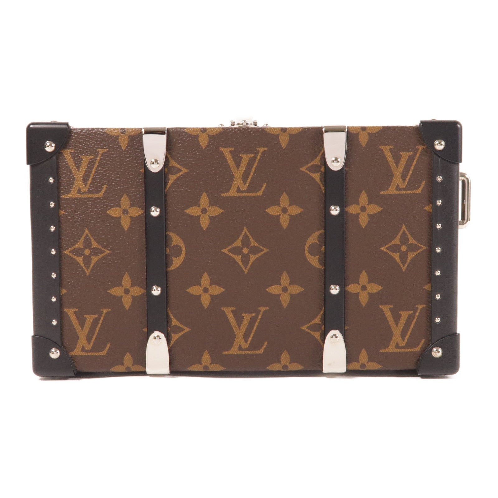 LOUIS VUITTON Monogram Wallet Trunk銀扣手拿包