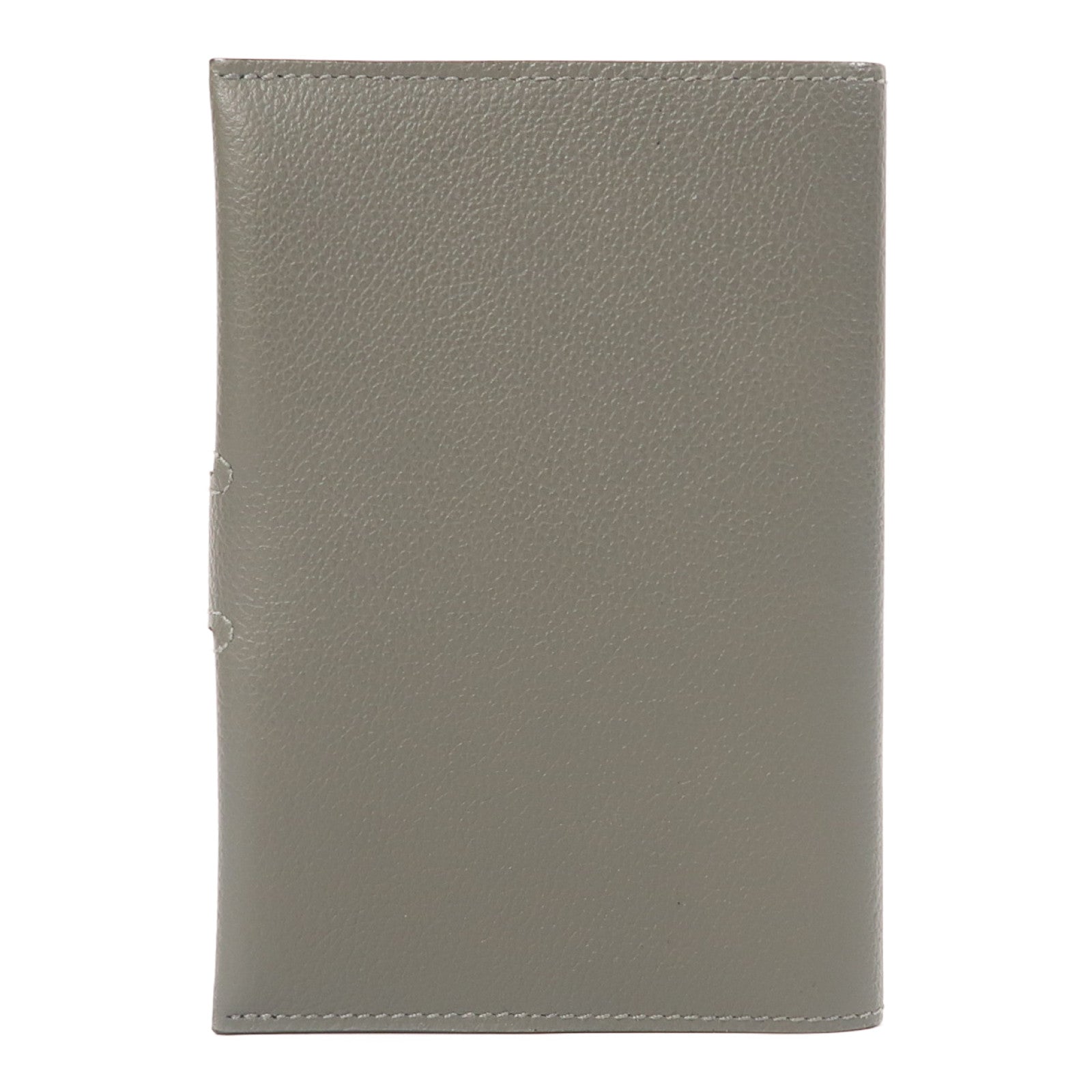 HERMES Evercolor皮革R.M.S Passport Holder銀扣護照套灰色
