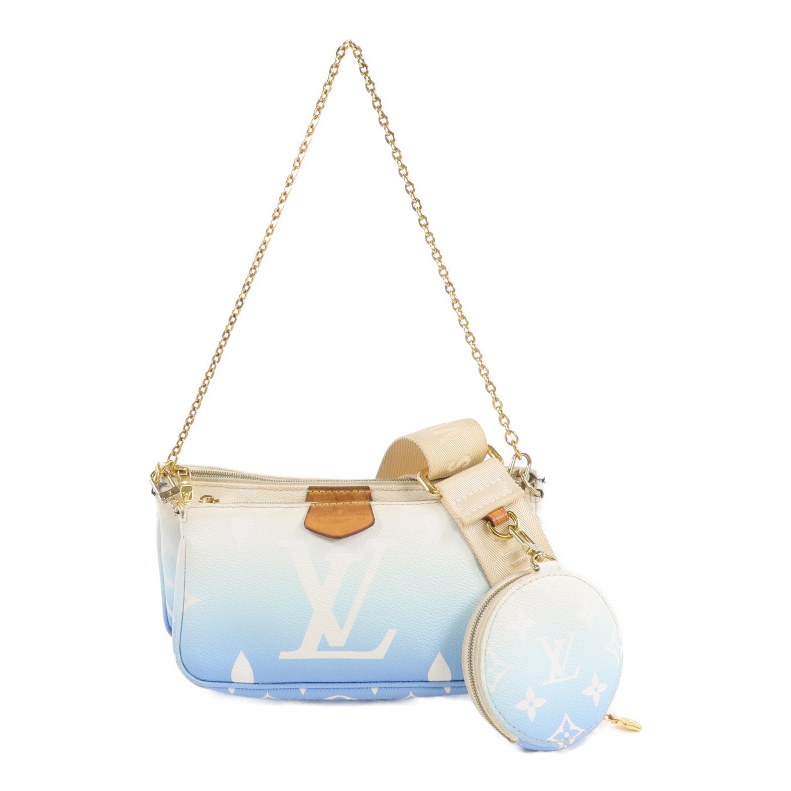 LOUIS VUITTON 【激減優惠】Monogram Giant Multi Pochette Accessoires金扣手挽肩背兩用袋