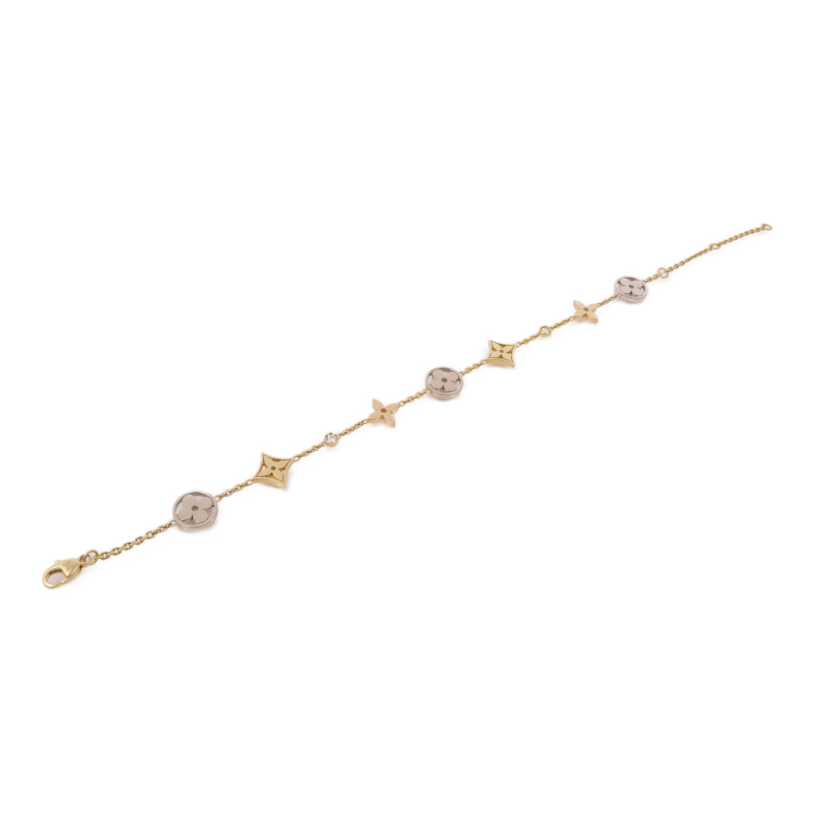LOUIS VUITTON 18K黃金/18K白金/18K玫瑰金Idylle Blossom Bracelet手鏈
