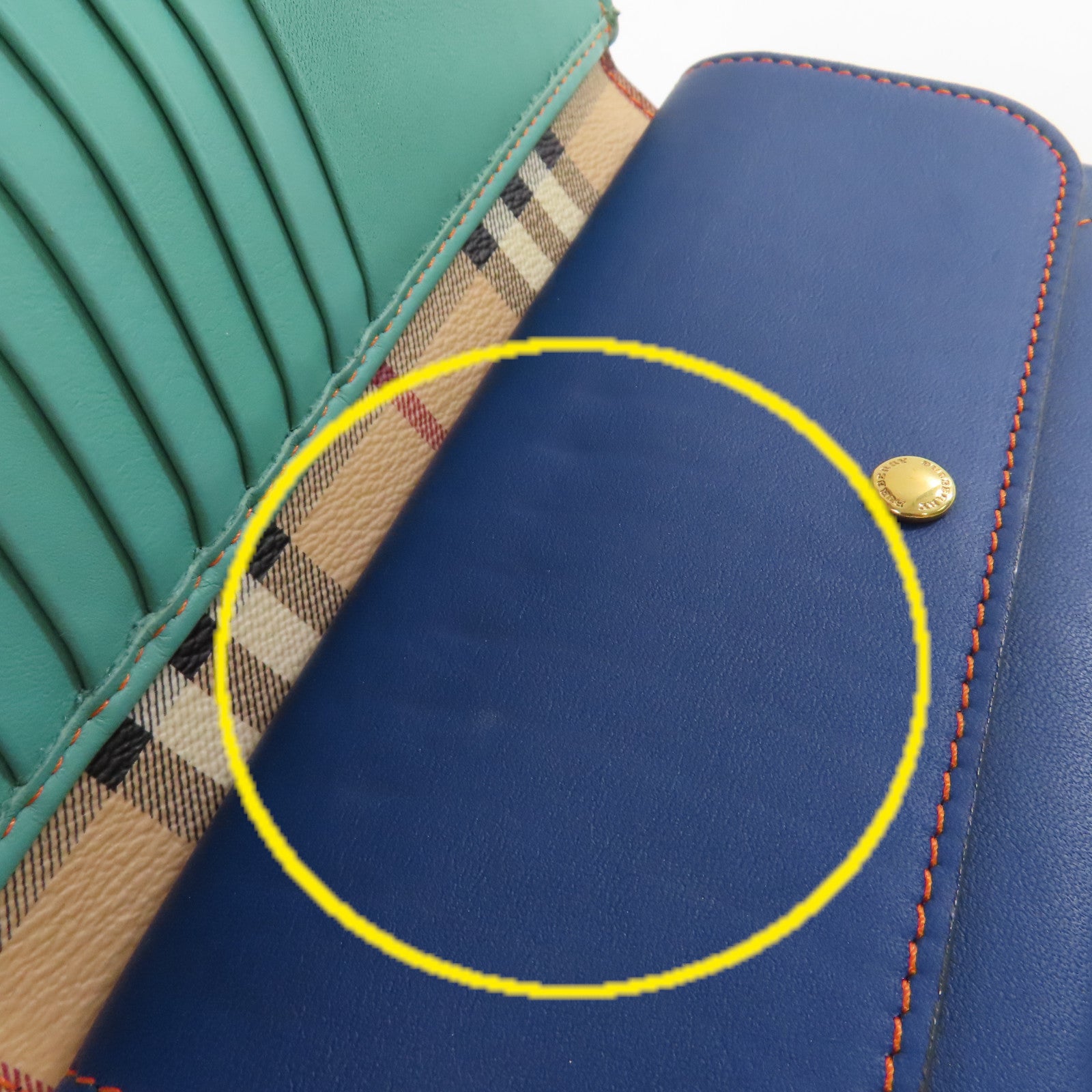 BURBERRY 牛皮皮革Wallet On Chain Shoulder Bag金扣肩背袋黑色
