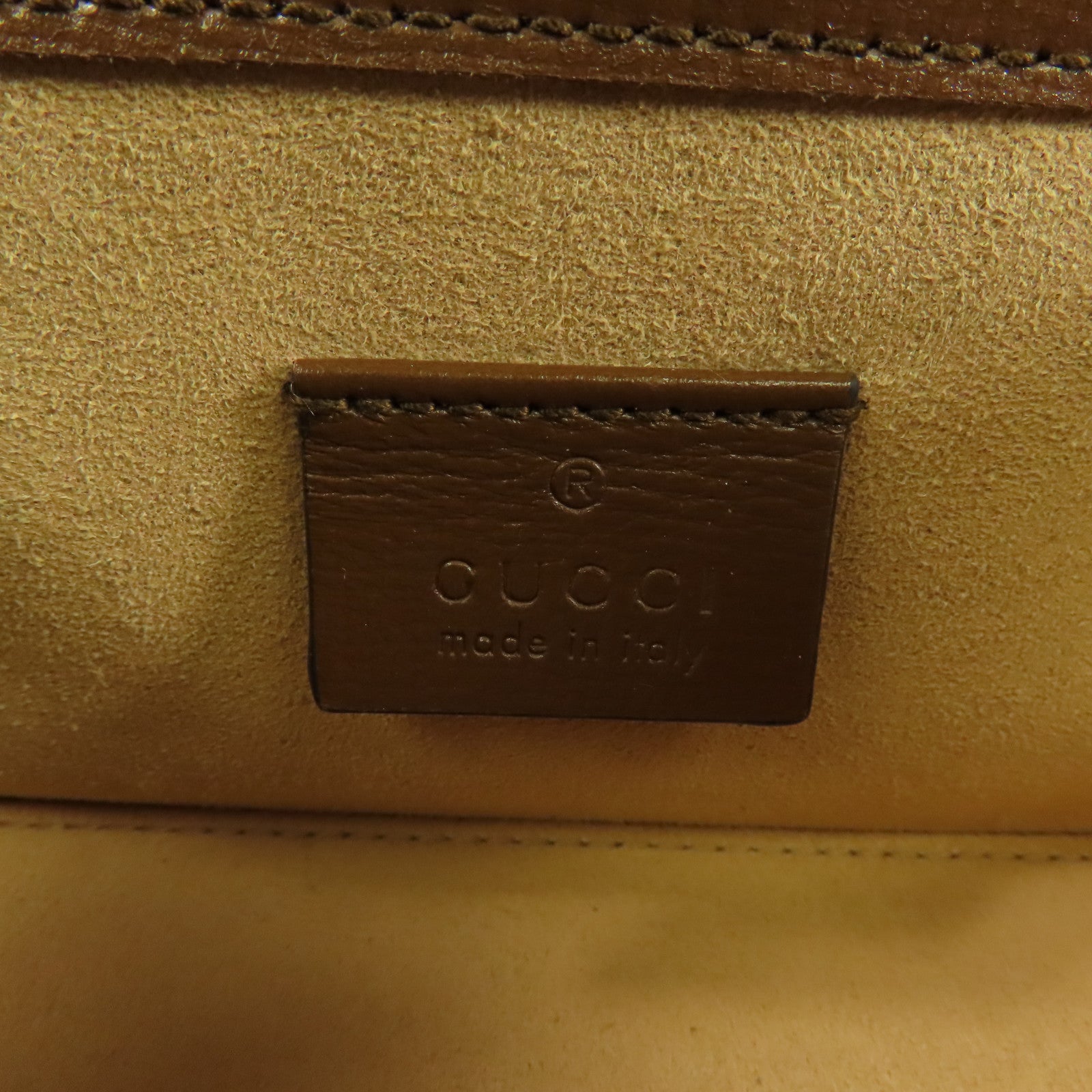 GUCCI 塗層帆布Horsebit 1955 Mini金扣肩背袋