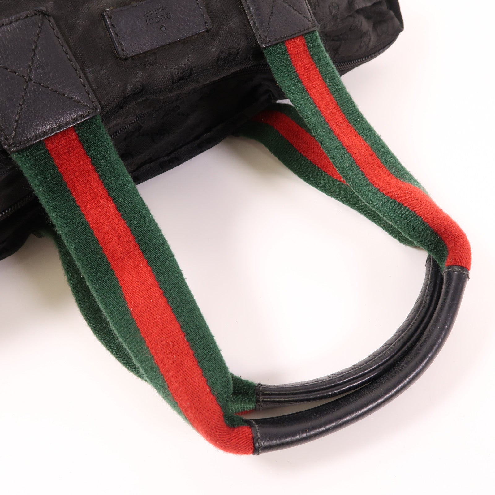 GUCCI GG Shoulder Tote Bag 131231 Nylon Black