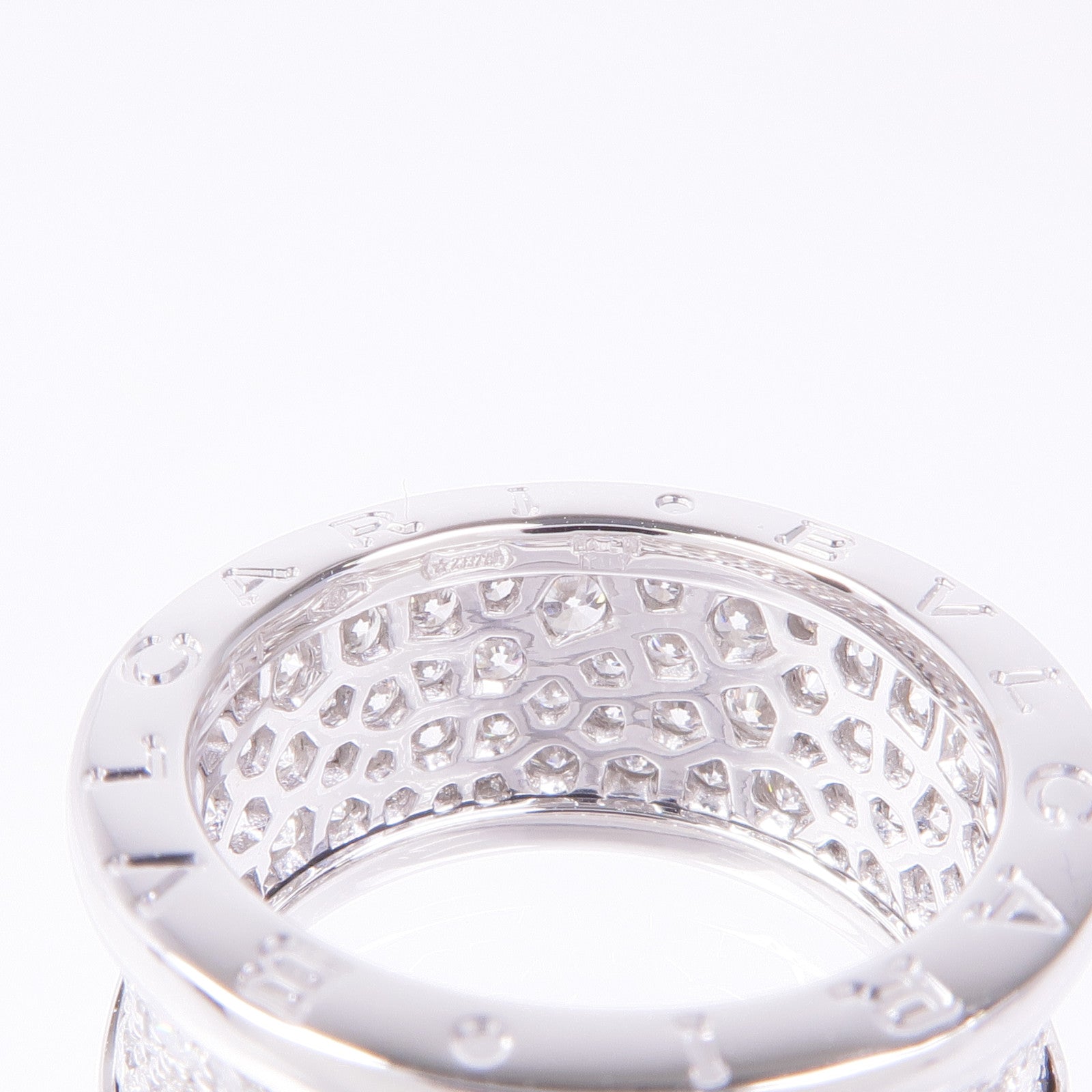 BVLGARI 18K白金B-Zero1 Diamond Ring鑽石戒指Bvlgari#51/US#5.5