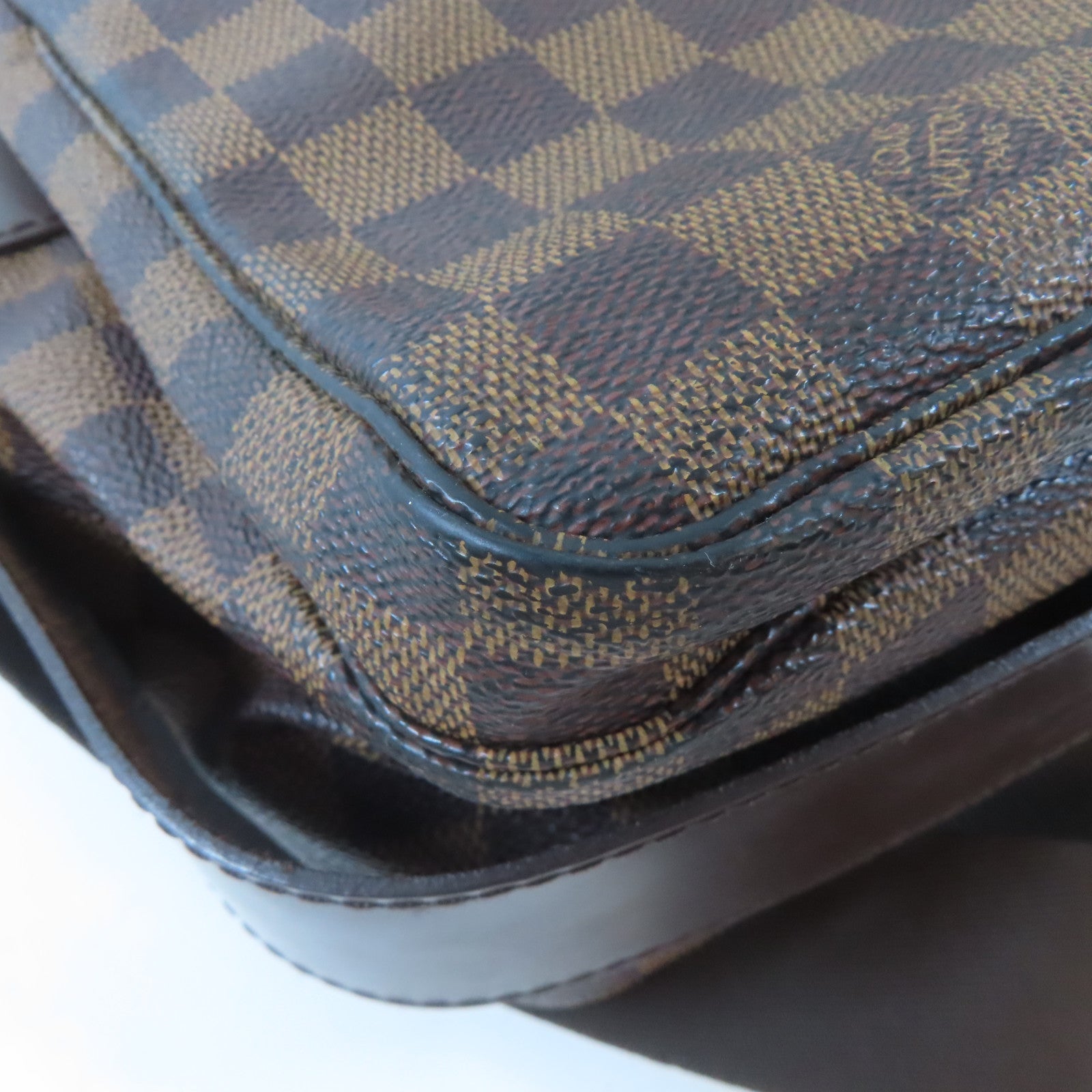 LOUIS VUITTON Damier Naviglio金扣肩背袋啡色