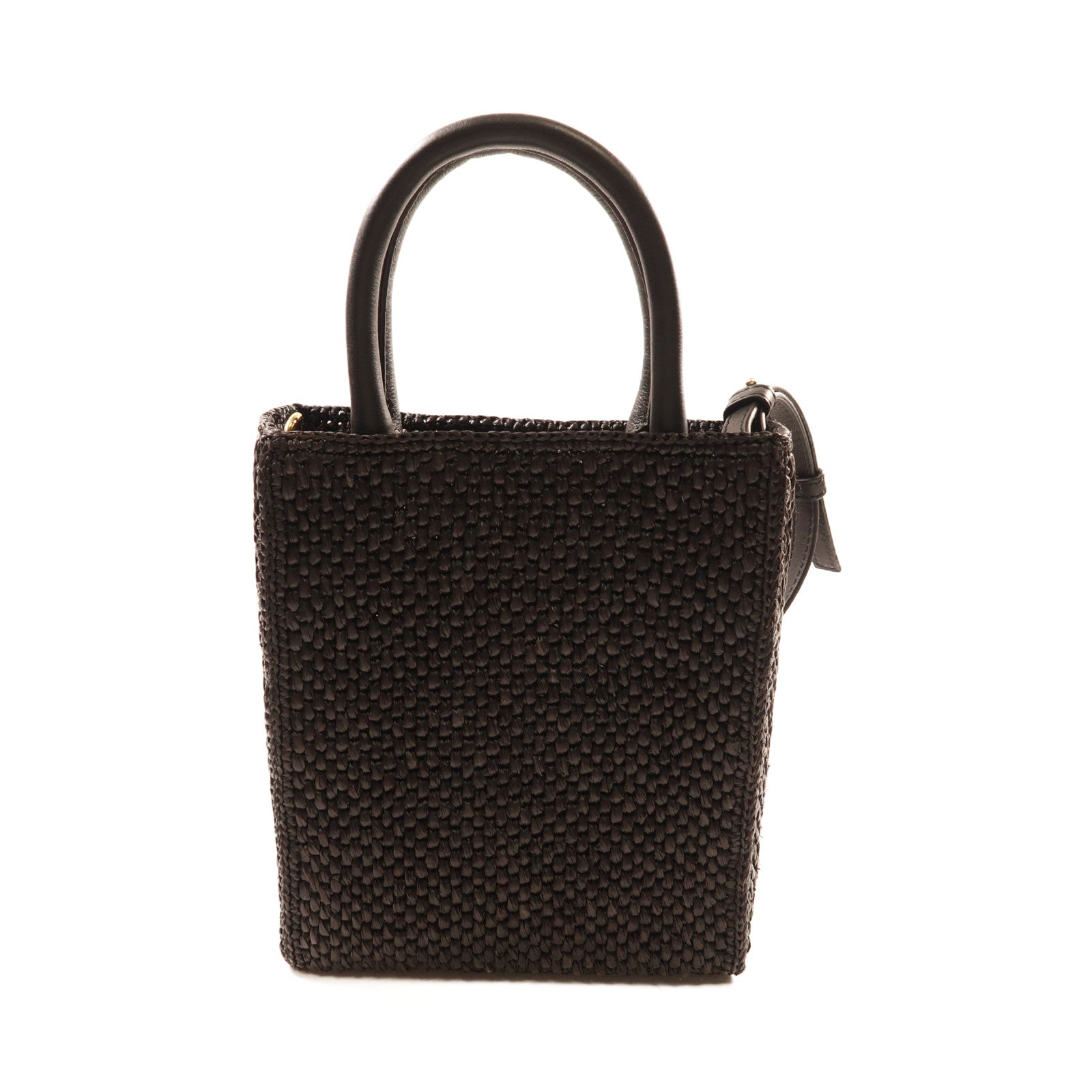 LOEWE Raffia Tote Bag Mini金扣手挽肩背兩用袋