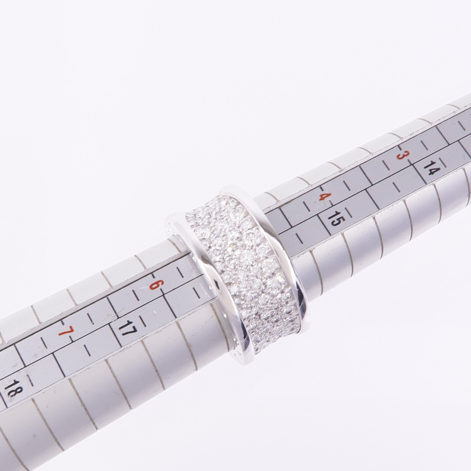 BVLGARI 18K白金B-Zero1 Diamond Ring鑽石戒指Bvlgari#51/US#5.5